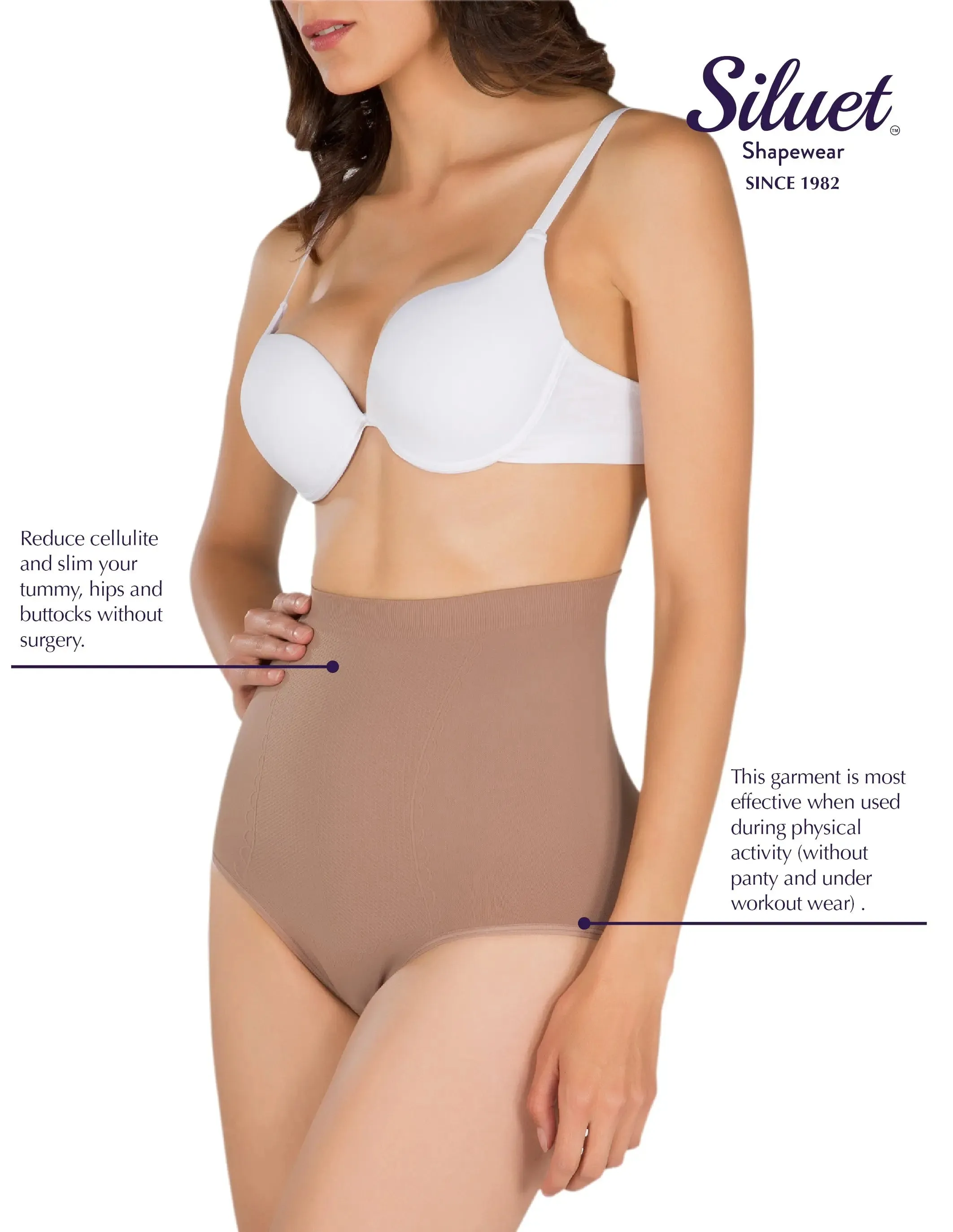 1T6089 Anti-Cellulite Seamless High-Waisted Shaper Briefs