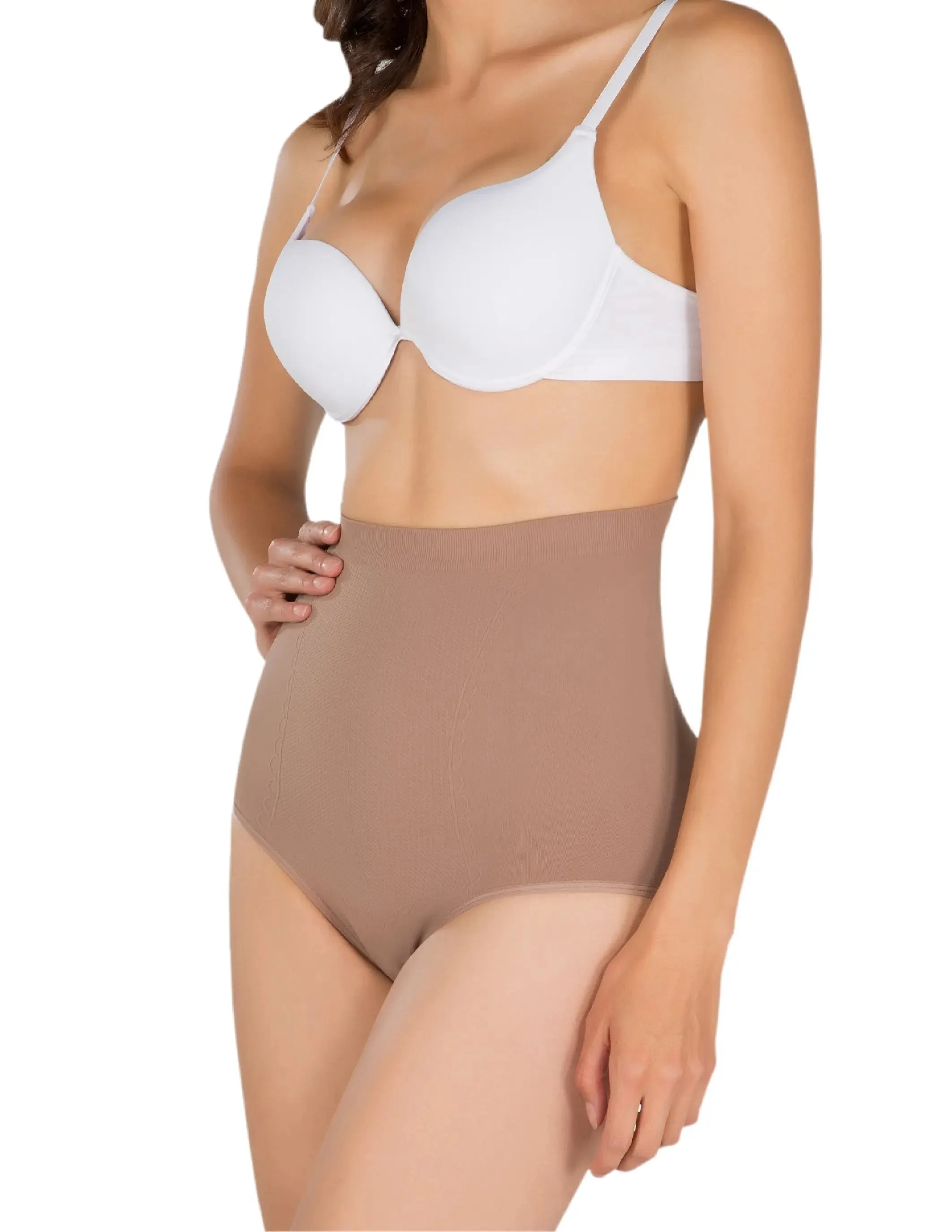 1T6089 Anti-Cellulite Seamless High-Waisted Shaper Briefs