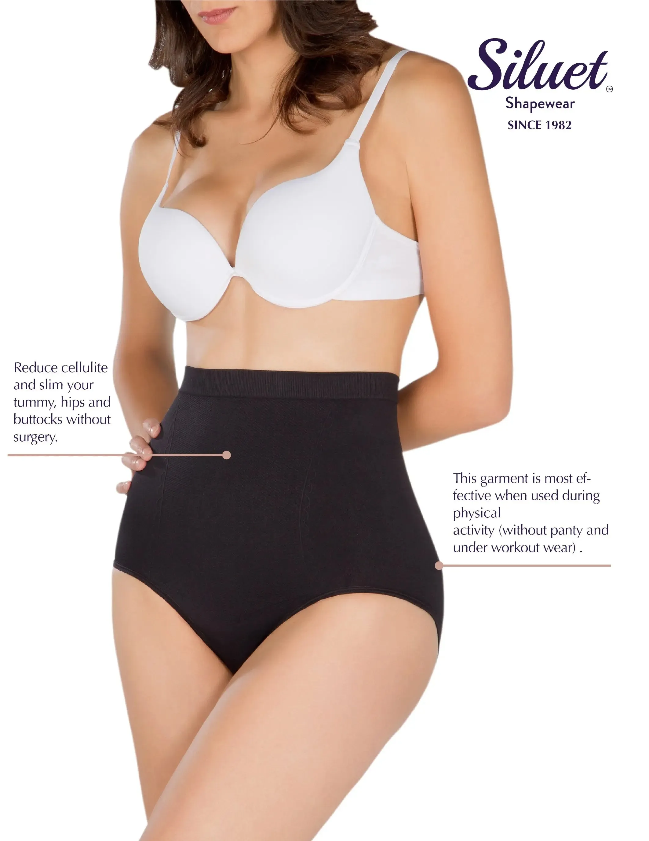 1T6089 Anti-Cellulite Seamless High-Waisted Shaper Briefs