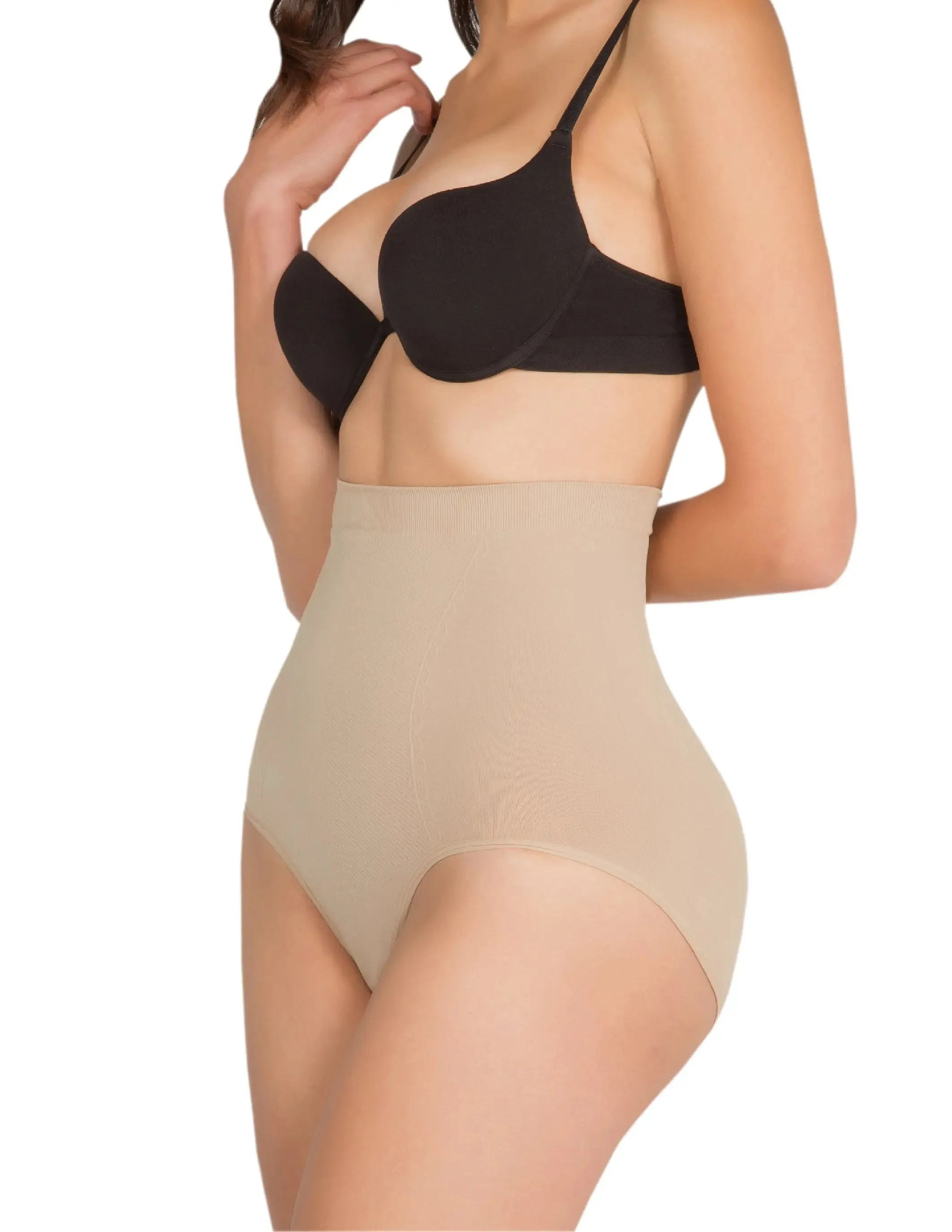 1T6089 Anti-Cellulite Seamless High-Waisted Shaper Briefs