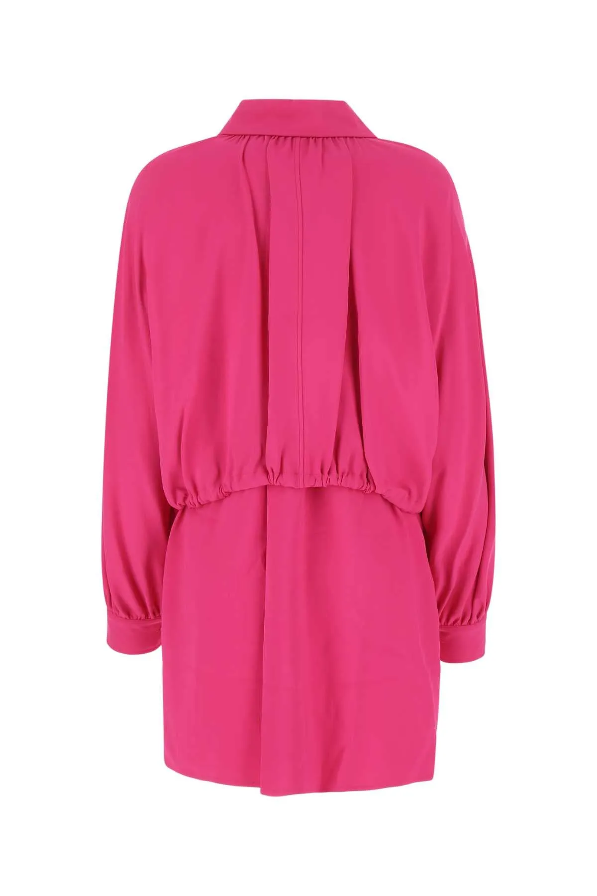AMI Bow Detailed V-Neck Mini Dress