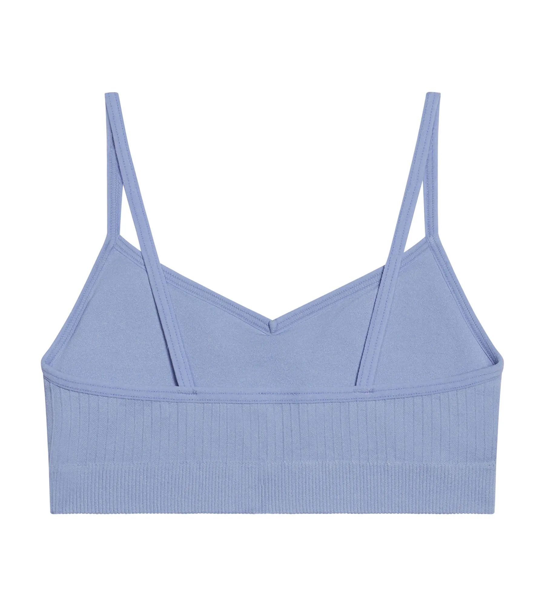 Brassière fille sans couture à mousses amovibles microfibre Bleu Dim
