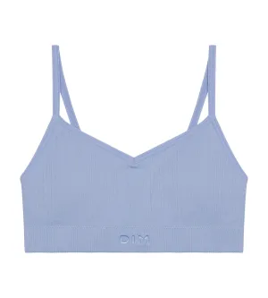 Brassière fille sans couture à mousses amovibles microfibre Bleu Dim
