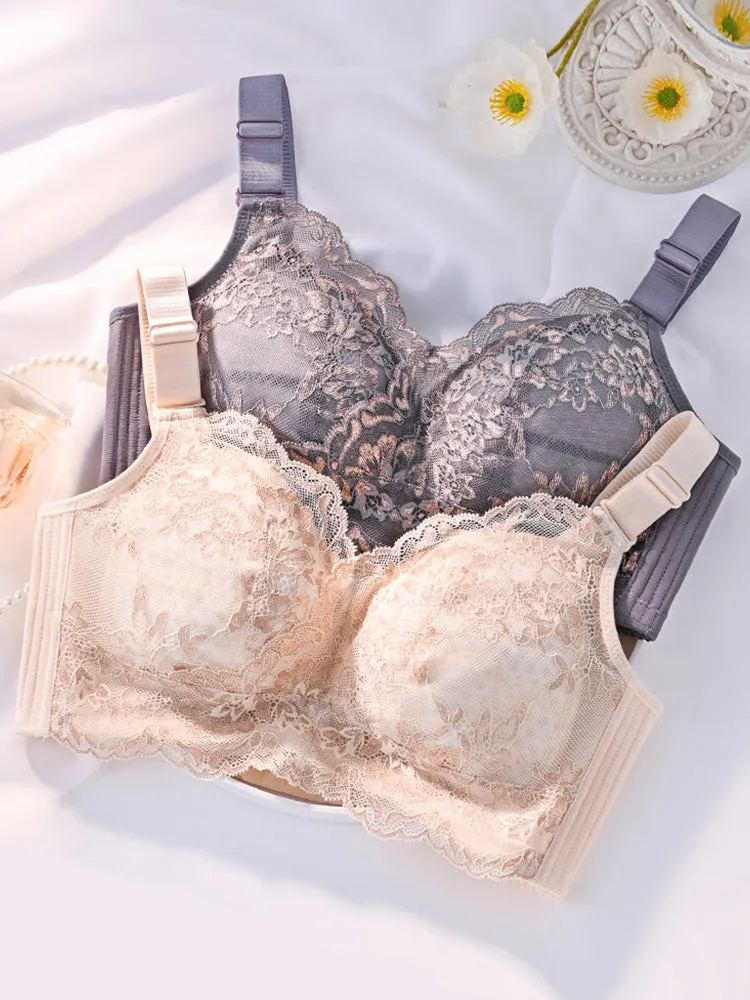 Breathable Wireless Minimizer Bra with Wide Shoulder Straps