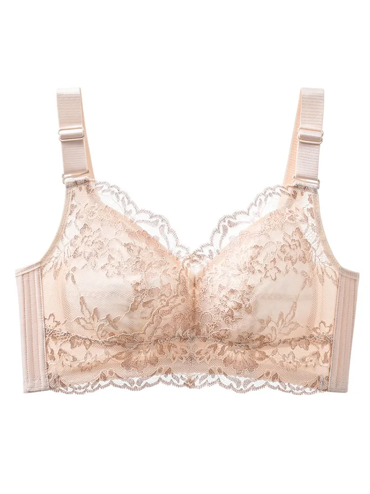 Breathable Wireless Minimizer Bra with Wide Shoulder Straps