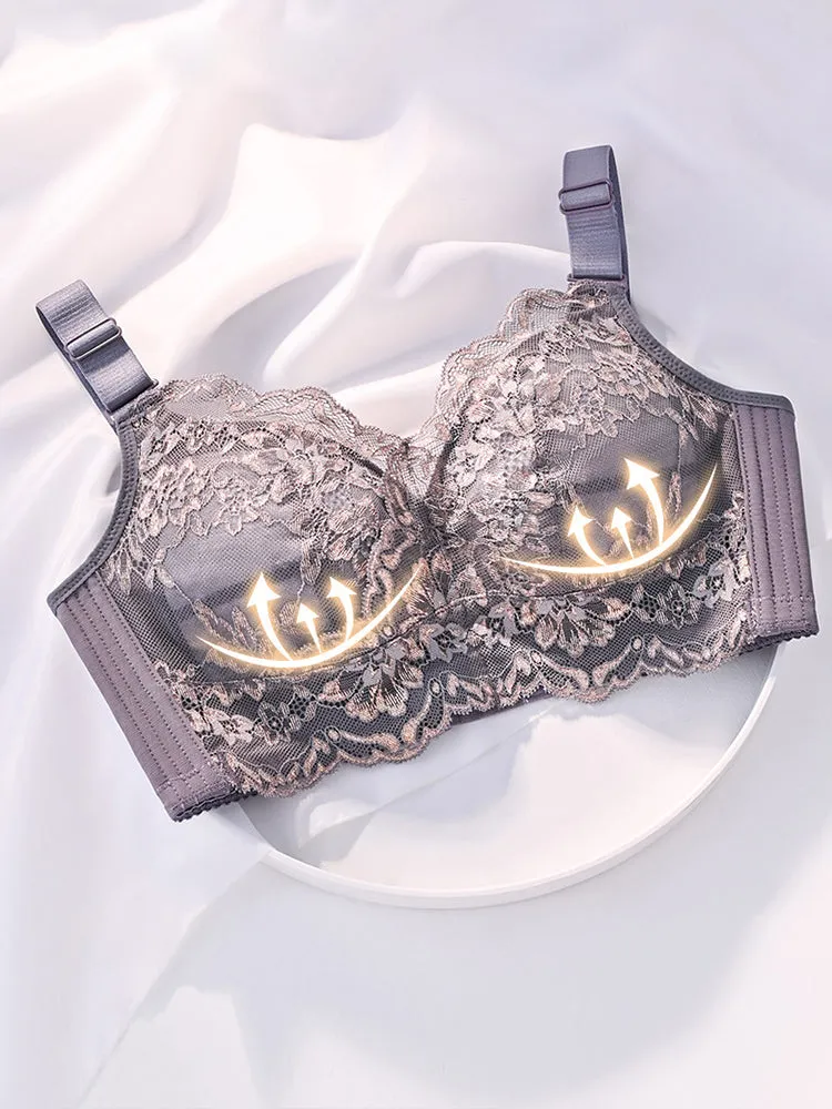 Breathable Wireless Minimizer Bra with Wide Shoulder Straps