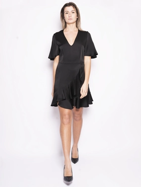 Cady Envers Satin Black Dress