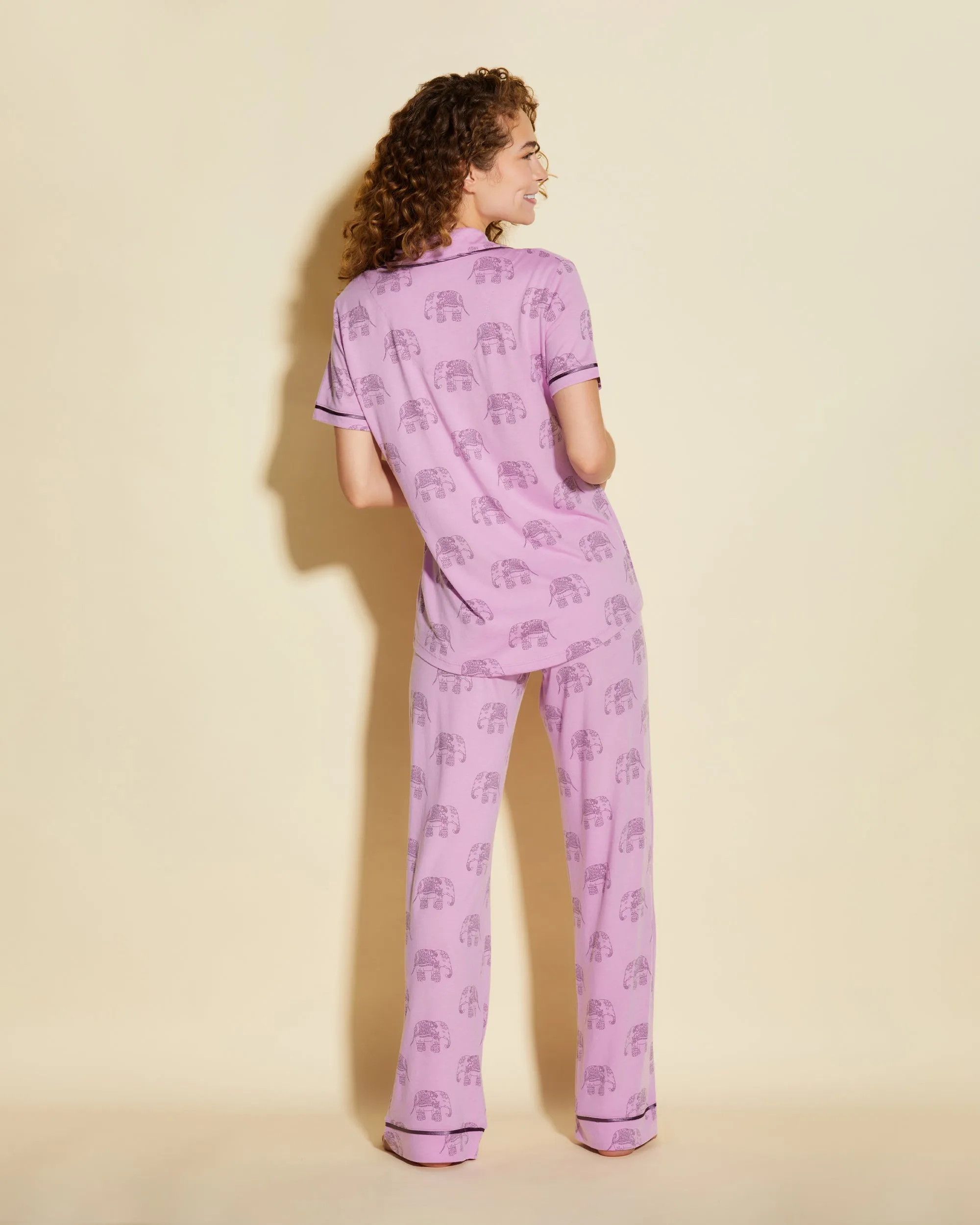 Conjunto De Pijama Con Camisa De Manga Corta Y Pantalones