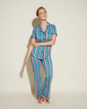 Conjunto De Pijama Con Camisa De Manga Corta Y Pantalones