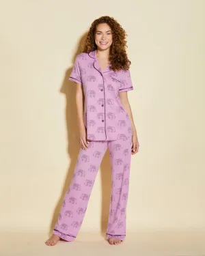 Conjunto De Pijama Con Camisa De Manga Corta Y Pantalones