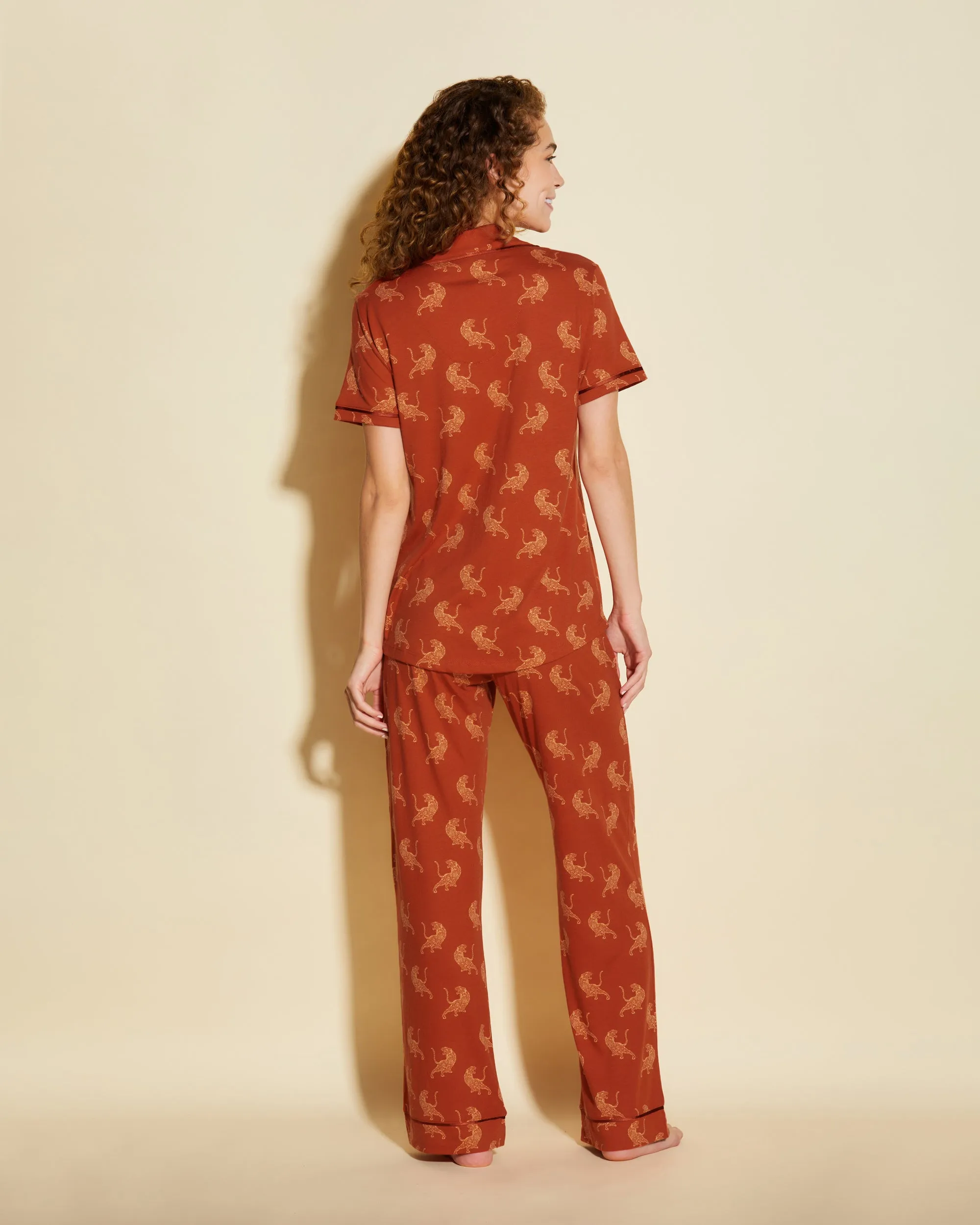 Conjunto De Pijama Con Camisa De Manga Corta Y Pantalones