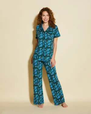 Conjunto De Pijama Con Camisa De Manga Corta Y Pantalones