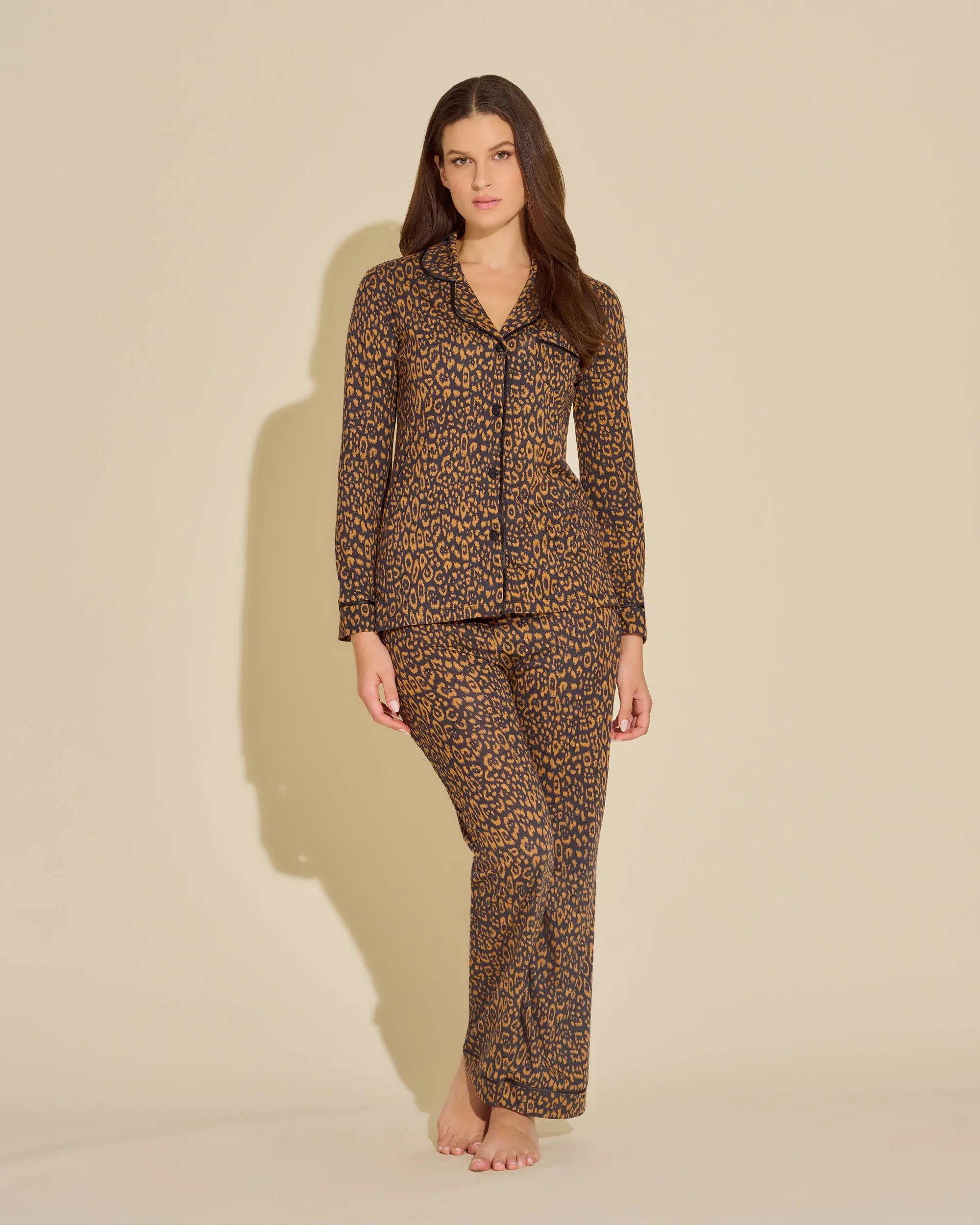 Conjunto De Pijama Con Camisa De Manga Larga Y Pantalones