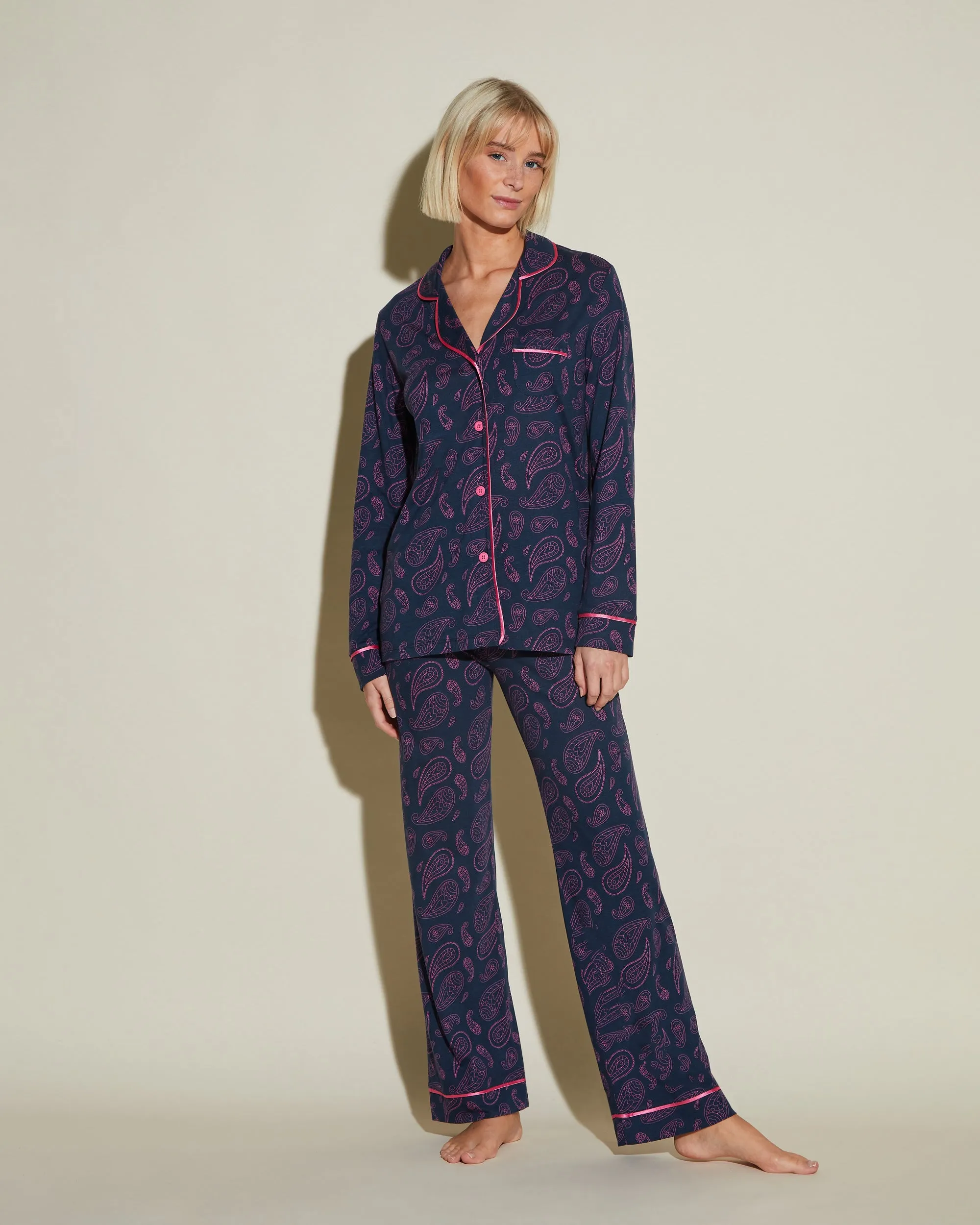 Conjunto De Pijama Con Camisa De Manga Larga Y Pantalones