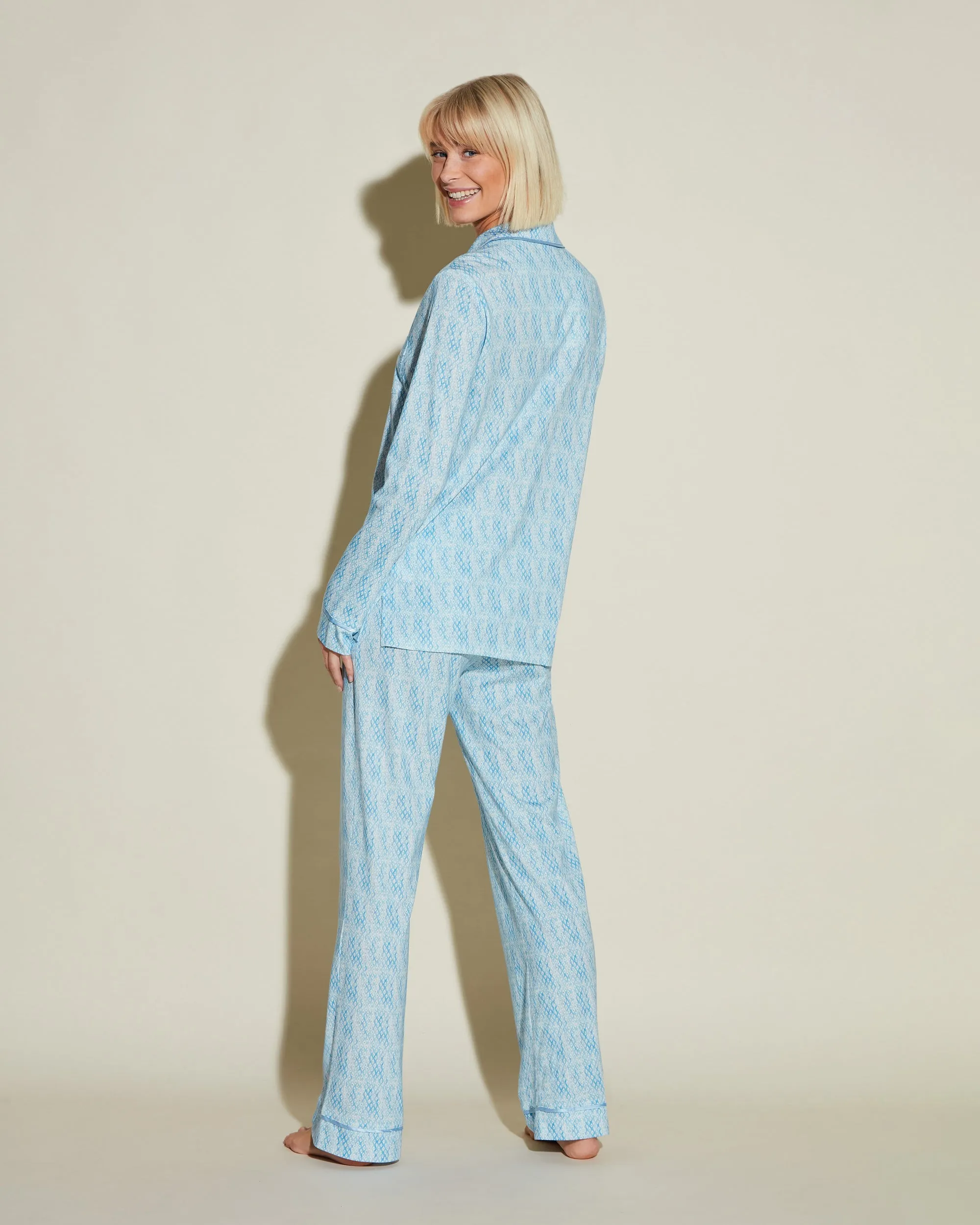 Conjunto De Pijama Con Camisa De Manga Larga Y Pantalones