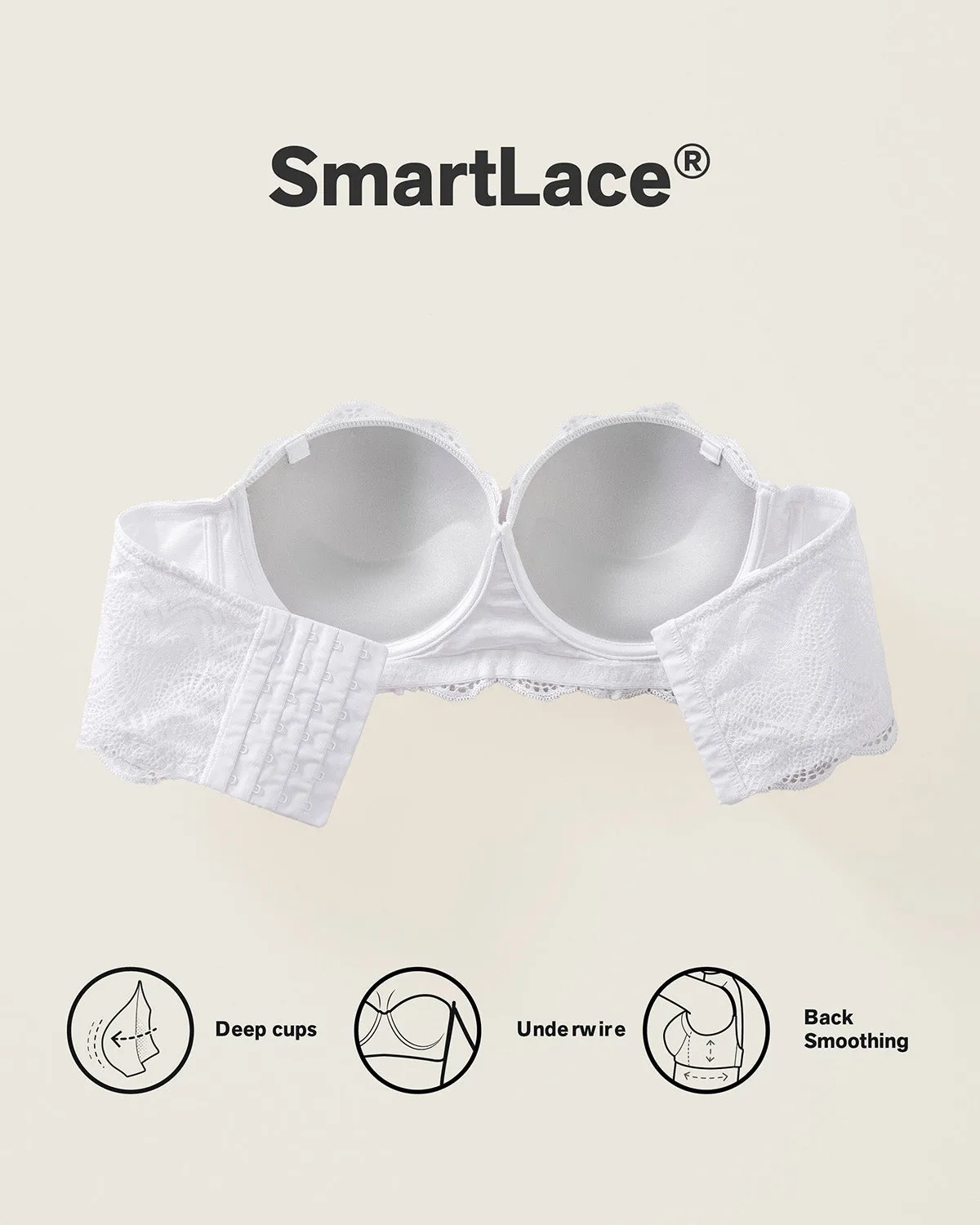 Convertible Balconette Lace Push Up Bra
