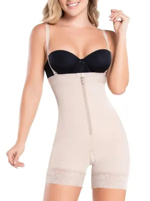 Diane & Geordi 002407 | Faja Colombiana Strapless Bodysuit – High Compression Shapewear for Tummy Control & Postpartum Recovery