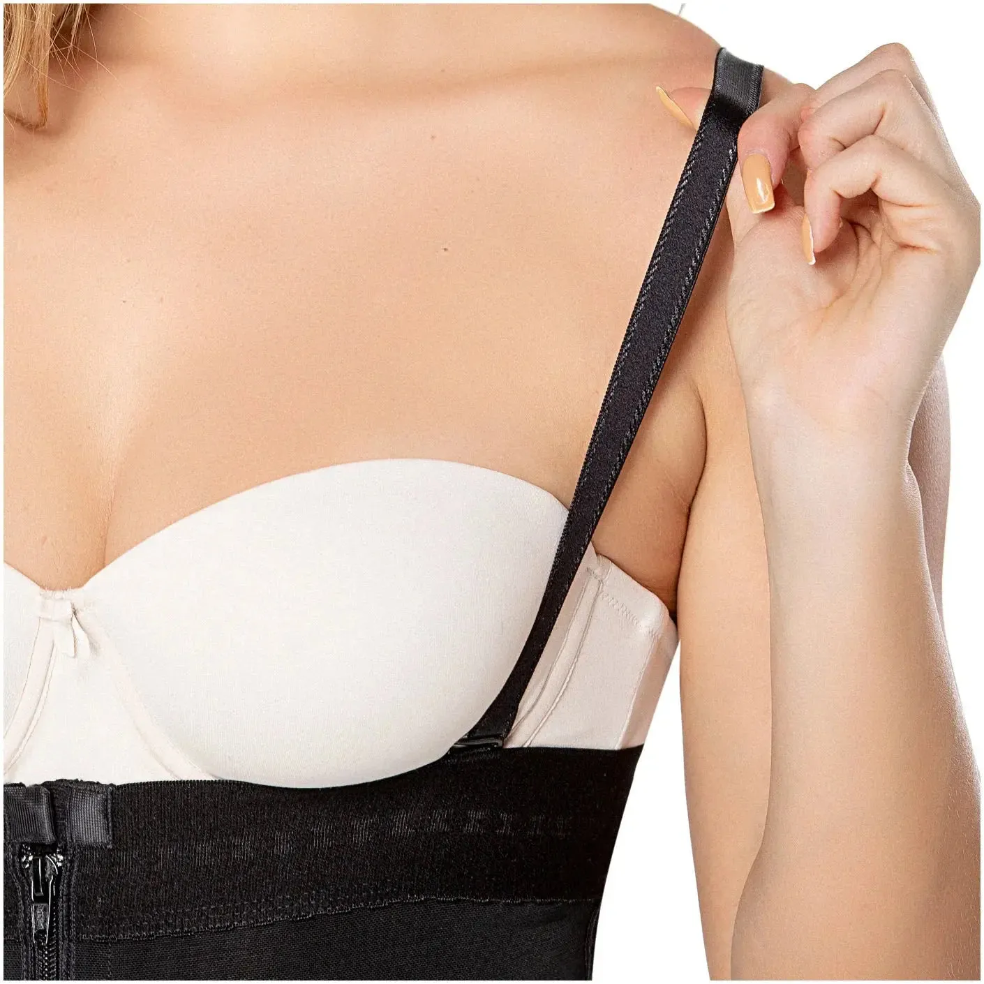 Diane & Geordi 002407 | Faja Colombiana Strapless Bodysuit – High Compression Shapewear for Tummy Control & Postpartum Recovery