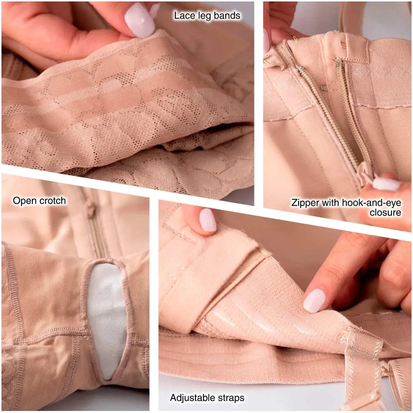 Diane & Geordi 002407 | Faja Colombiana Strapless Bodysuit – High Compression Shapewear for Tummy Control & Postpartum Recovery