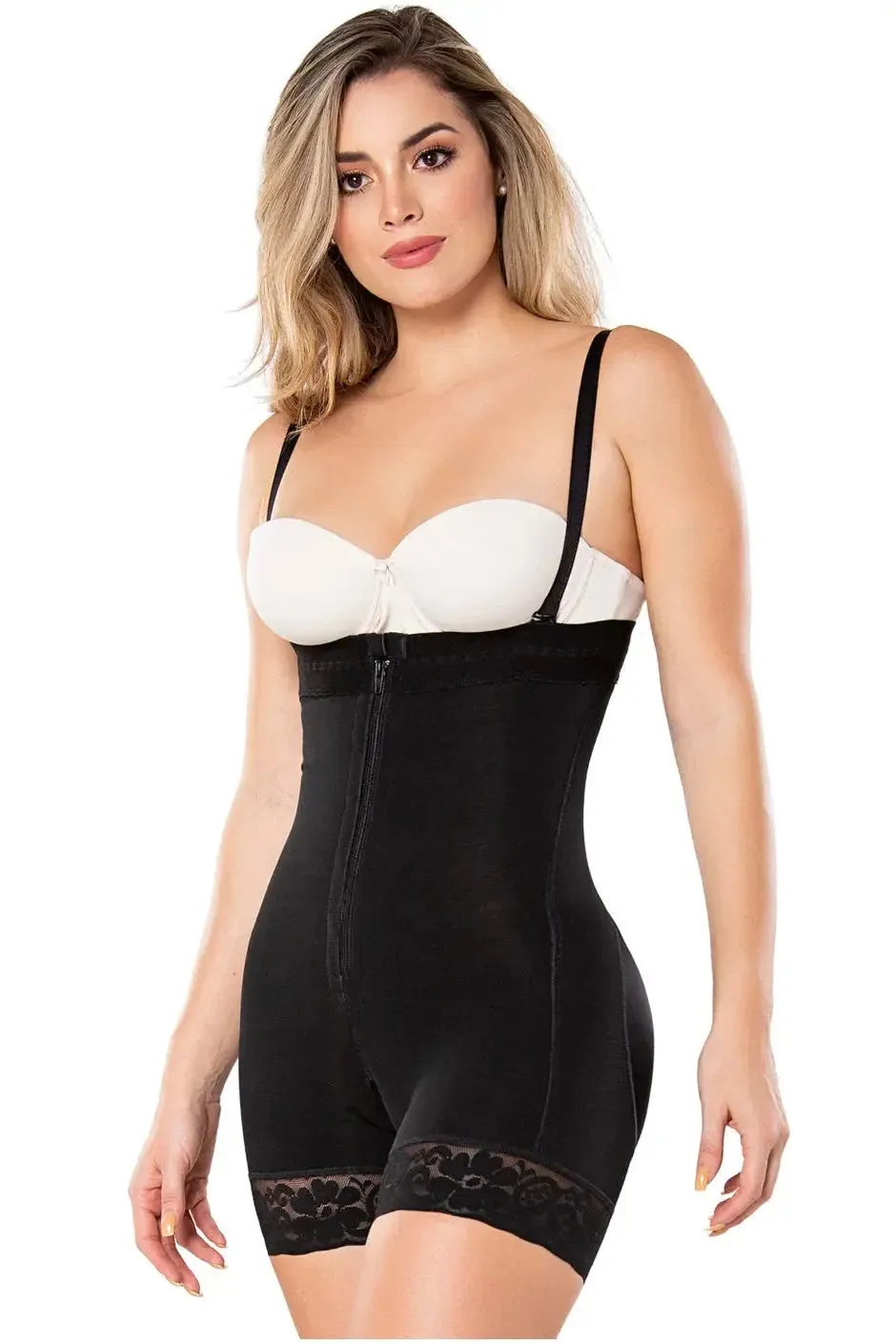 Diane & Geordi 002407 | Faja Colombiana Strapless Bodysuit – High Compression Shapewear for Tummy Control & Postpartum Recovery