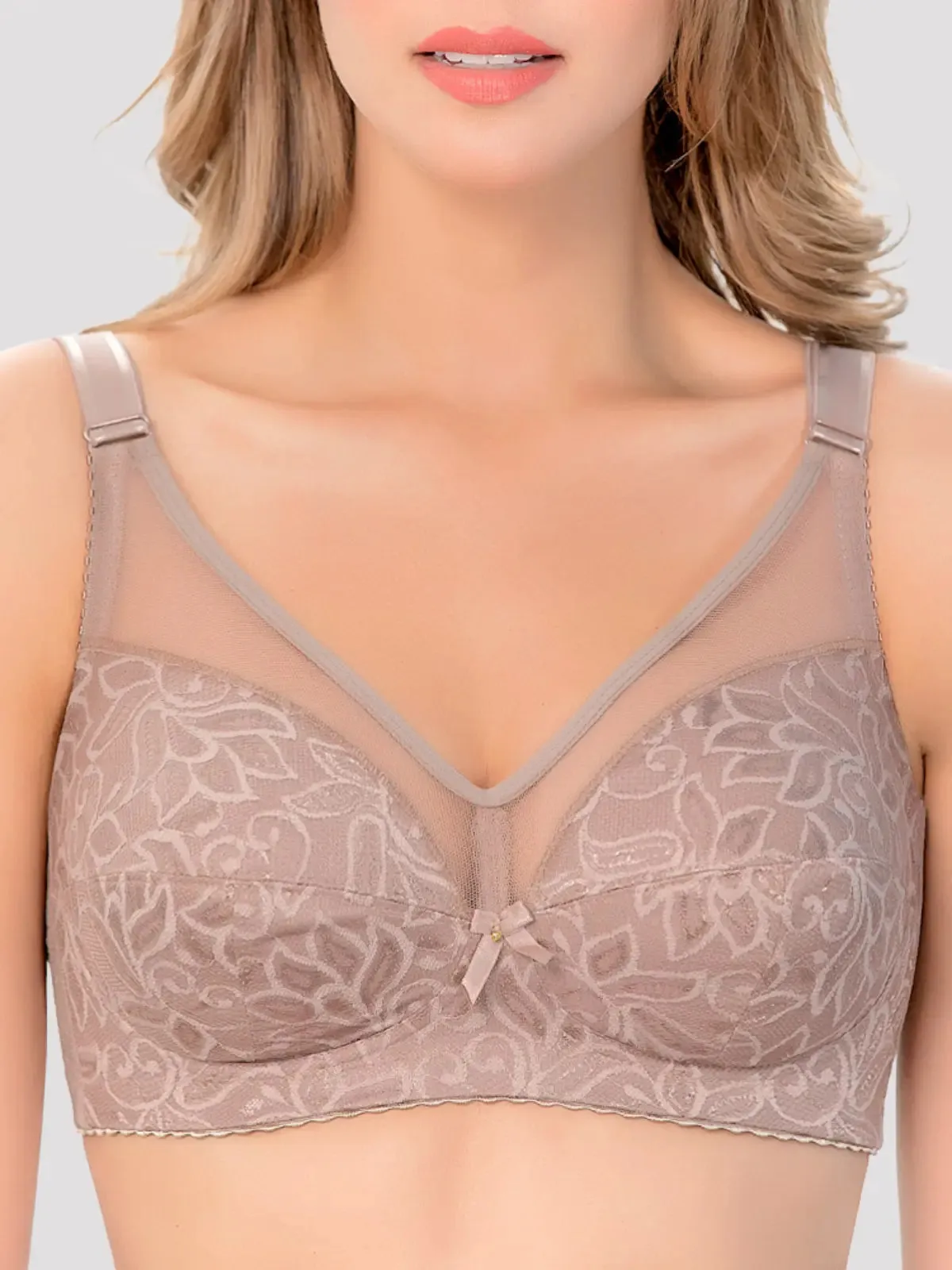 Elegant Lace Bra with Back Buckle