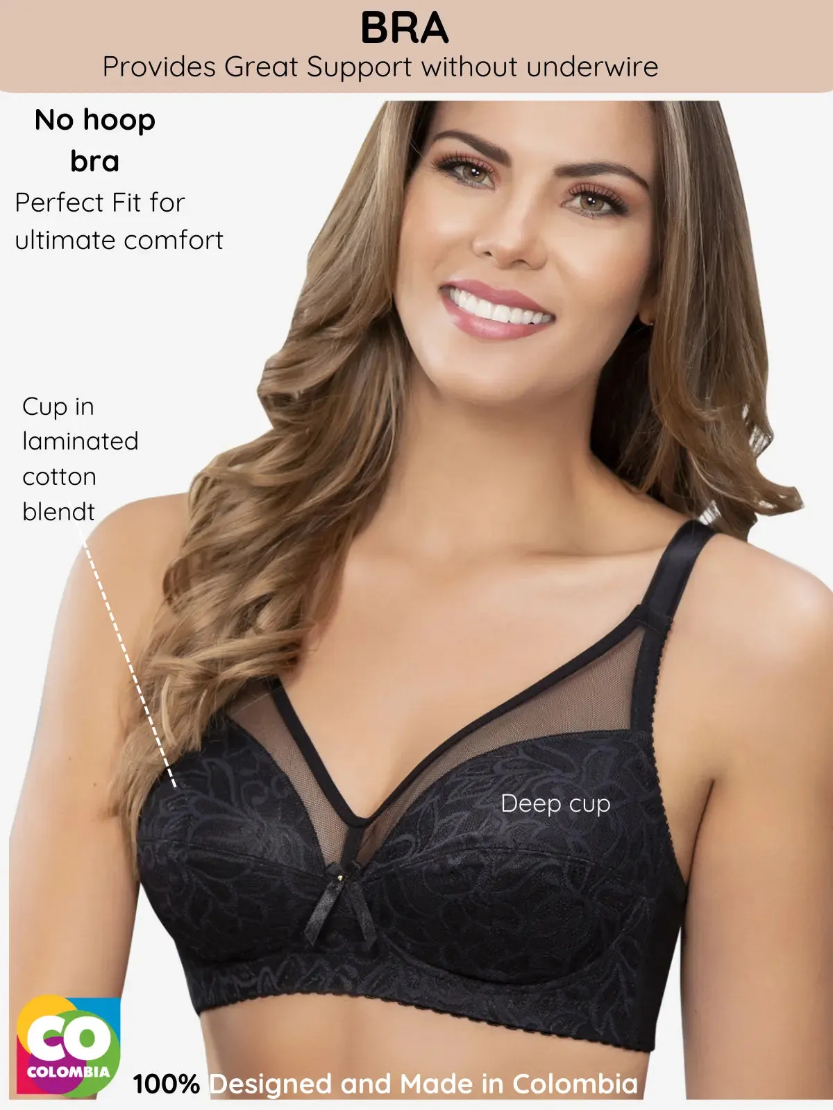 Elegant Lace Bra with Back Buckle