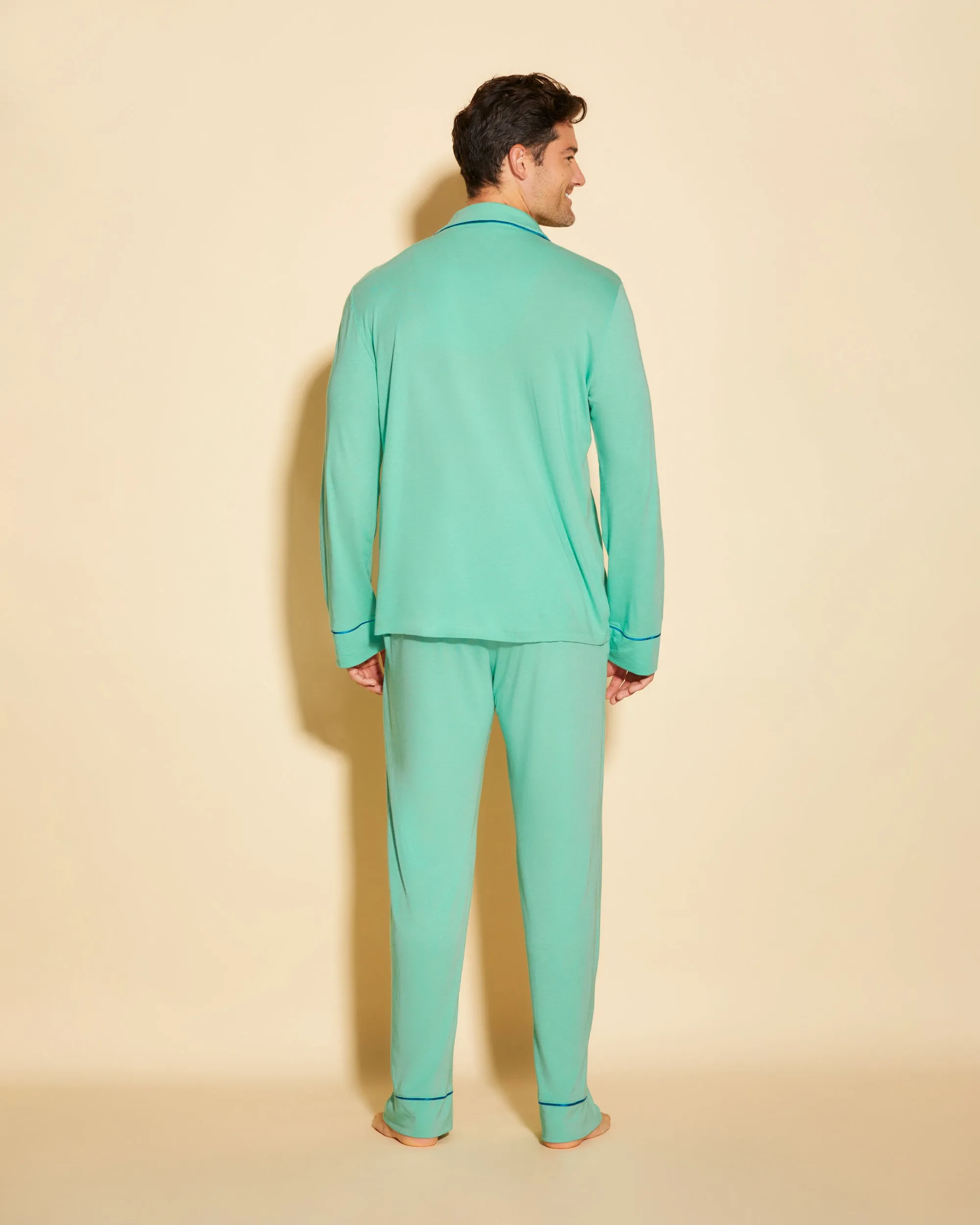 Ensemble De Pyjama Classique À Manches Longues Et Pantalon Pour Hommes