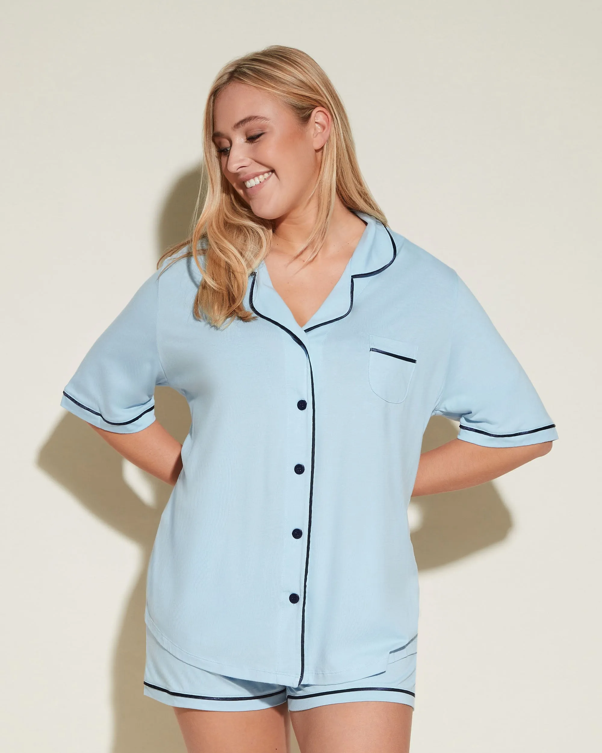 Ensemble Pyjama Haut À Manches Courtes Et Boxer