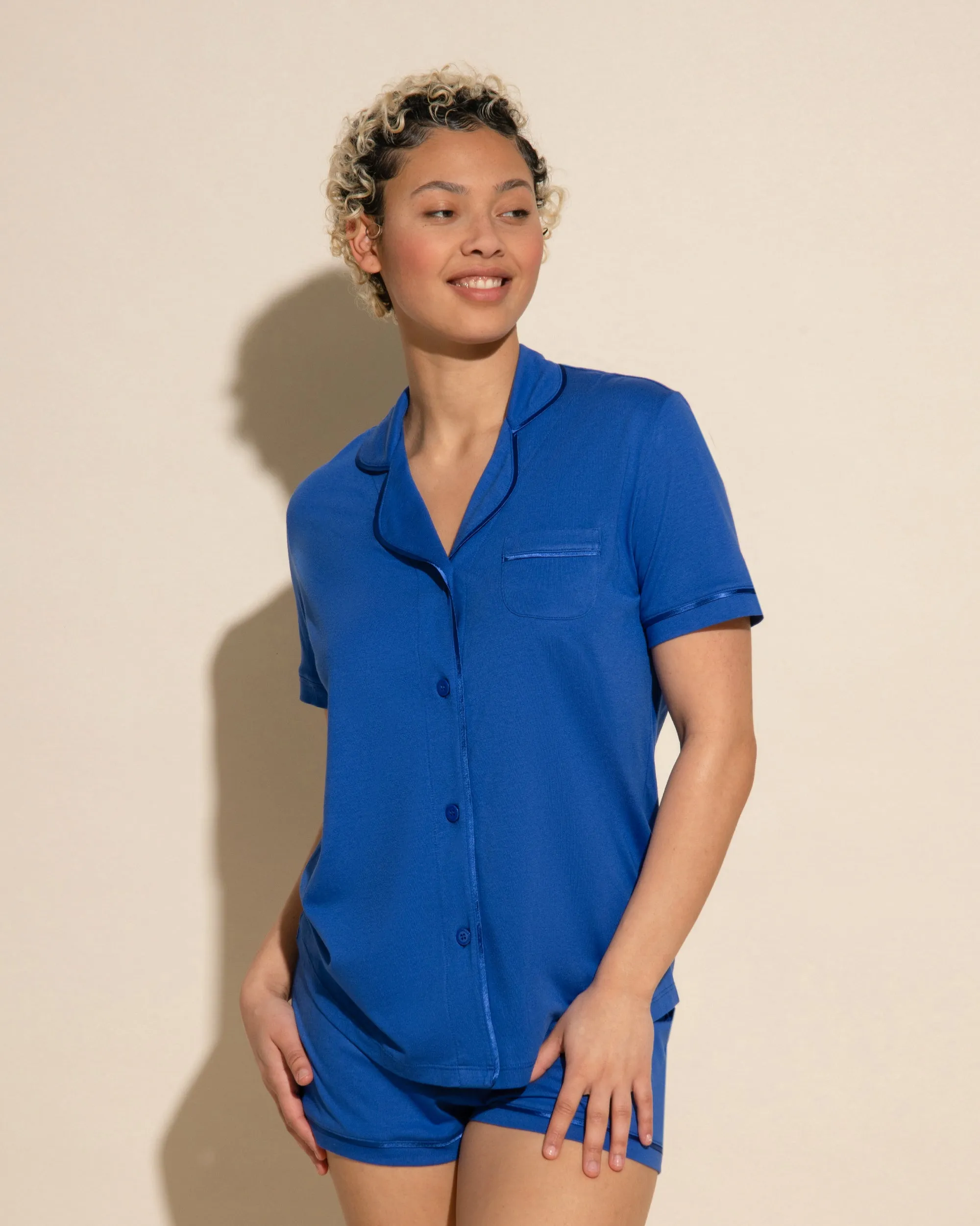 Ensemble Pyjama Haut À Manches Courtes Et Boxer