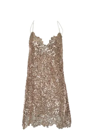 Ermanno Scervino Sequinned V-Neck Mini Dress