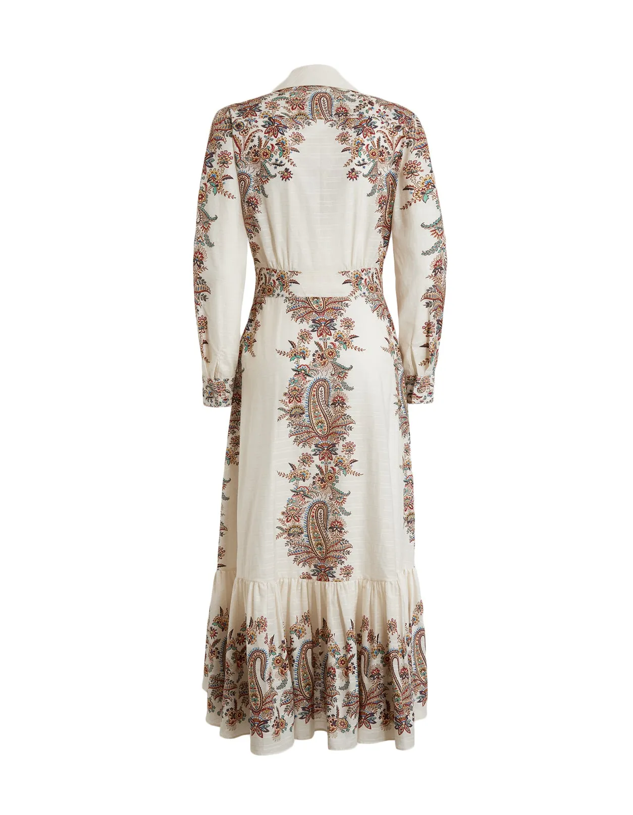 Etro Paisley Print V-Neck Midi Dress
