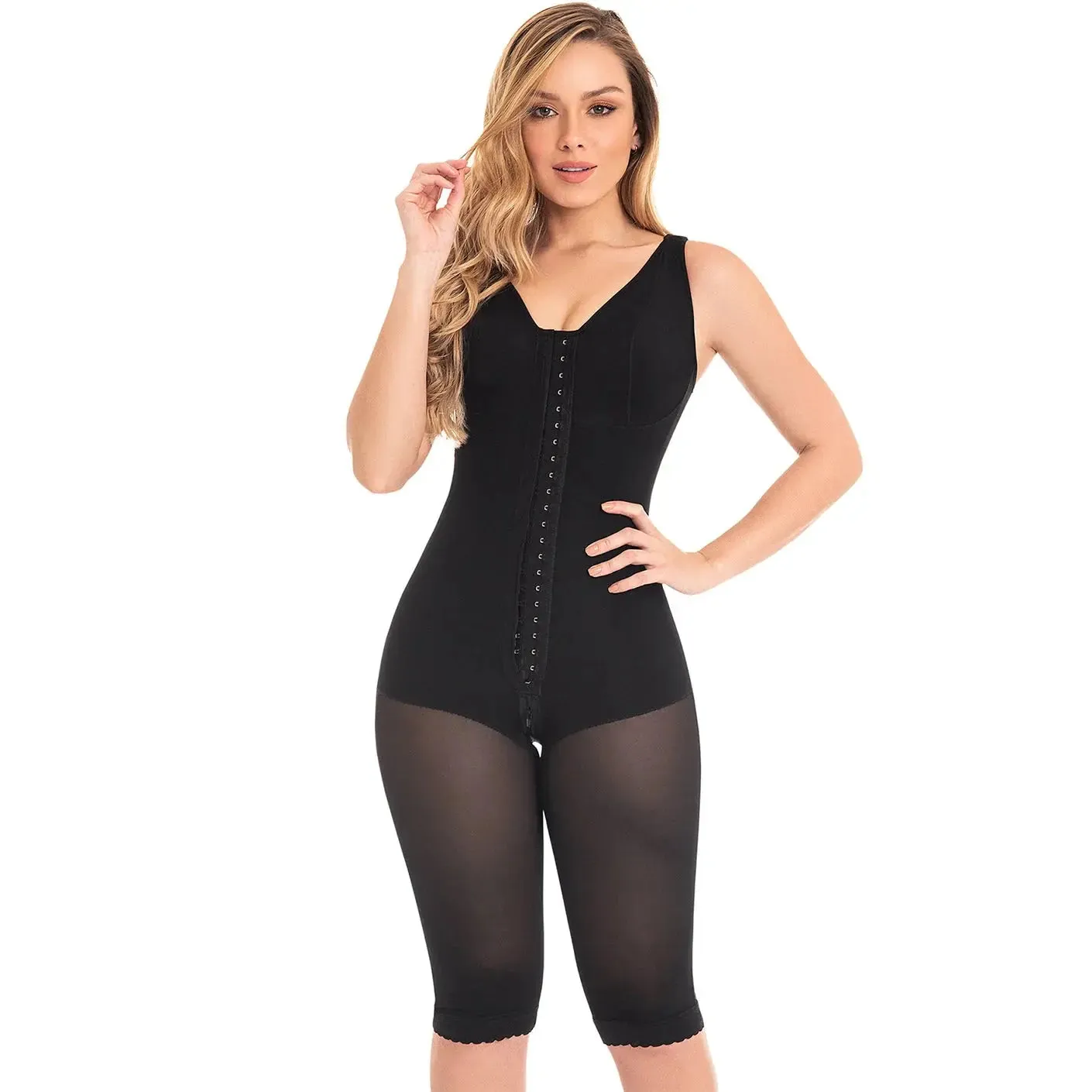 Fajas MYD 0120 | Full Bodysuit Shapewear with Built-In Bra – High Compression Powernet for Women