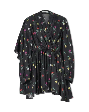 Falling Flowers Jacquard Dress