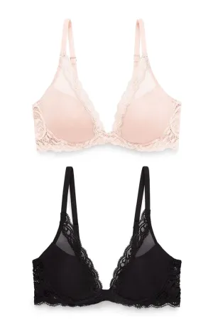 Feathers Contour Plunge Bra Bundle Set