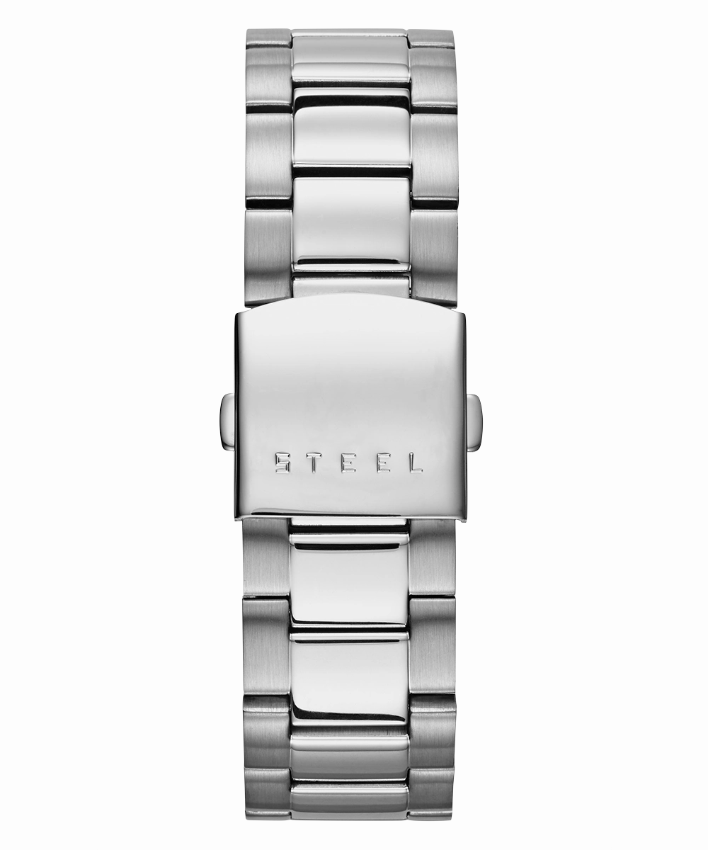GUESS Mens Silver Tone Chronograph Watch