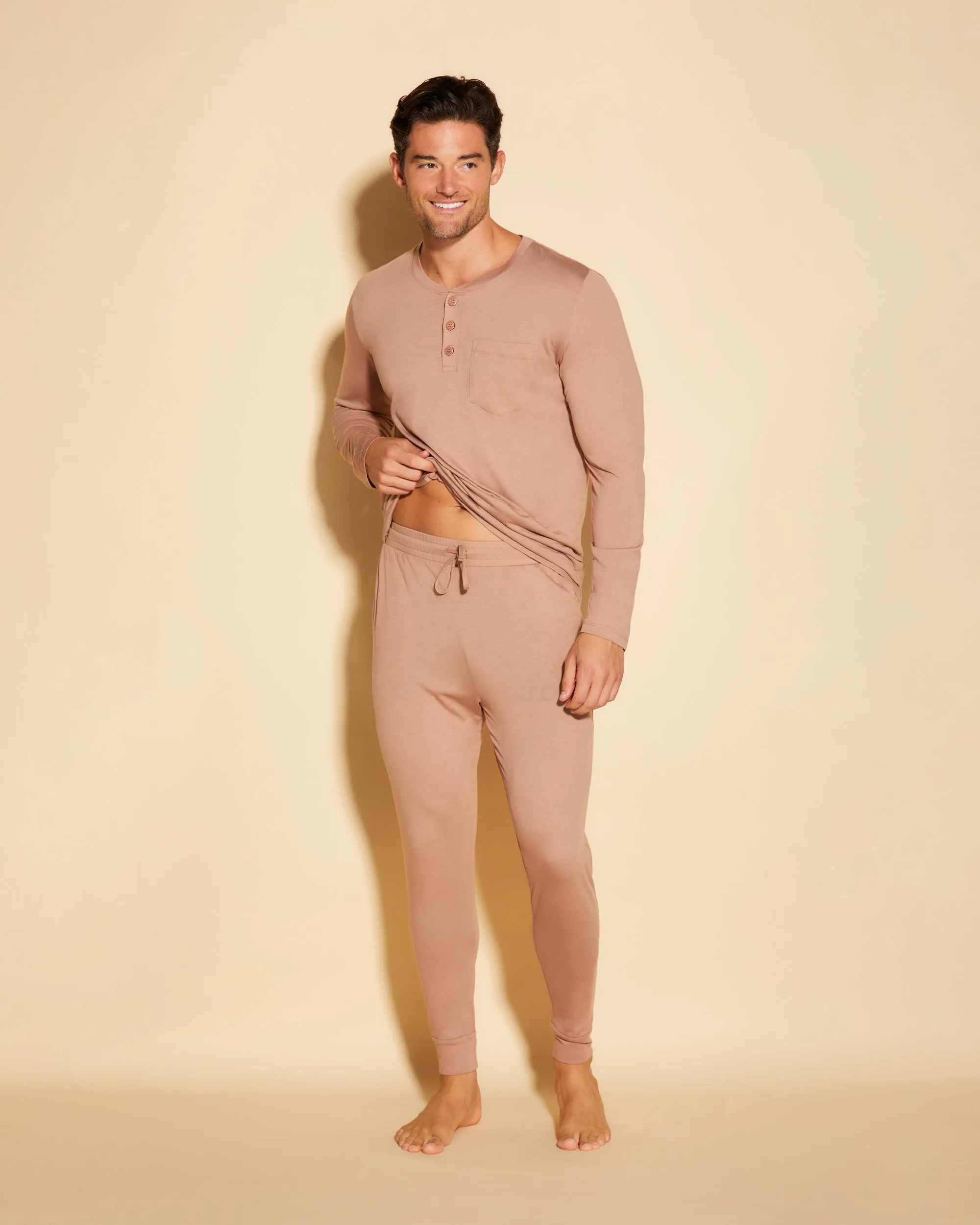 Henley & Jogger Pyjama-Set Für Männer