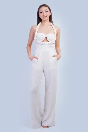 Ivory Braid Bra Jumpsuit