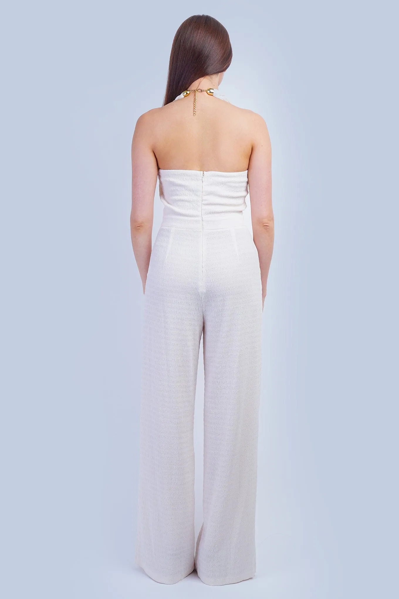 Ivory Braid Bra Jumpsuit