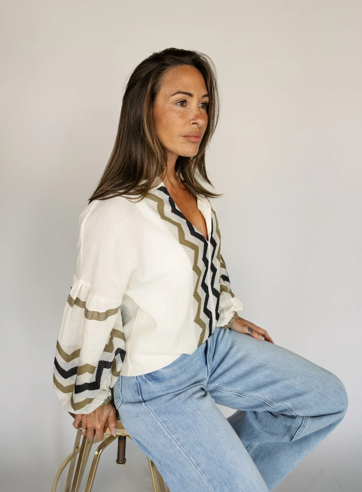 Joanna Stitched Blouse