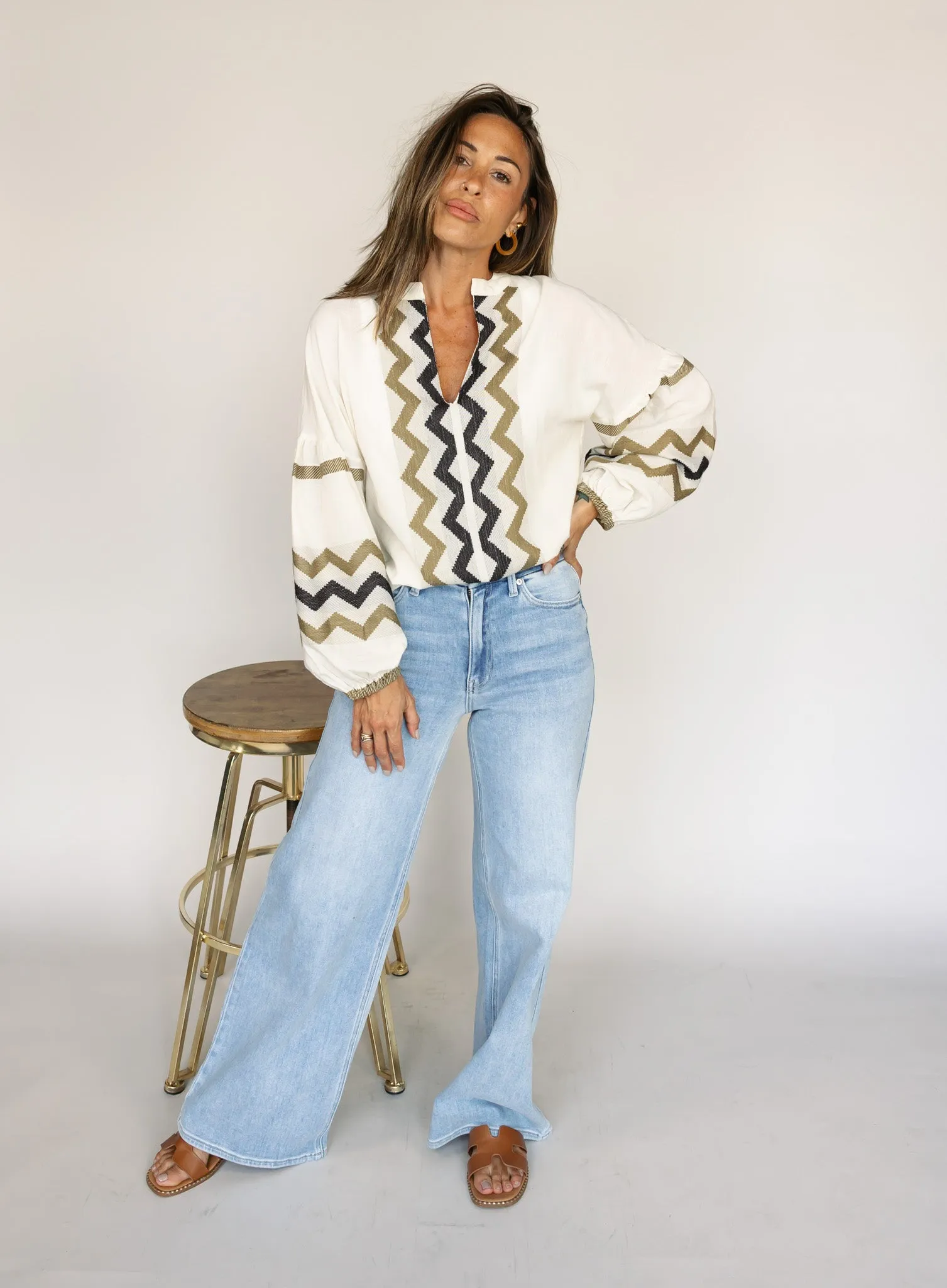 Joanna Stitched Blouse