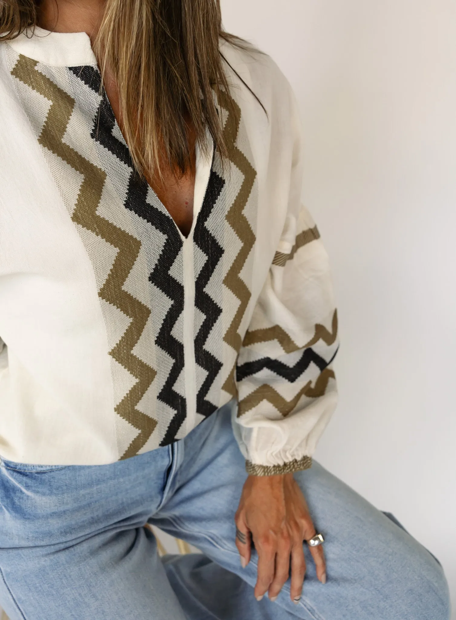 Joanna Stitched Blouse