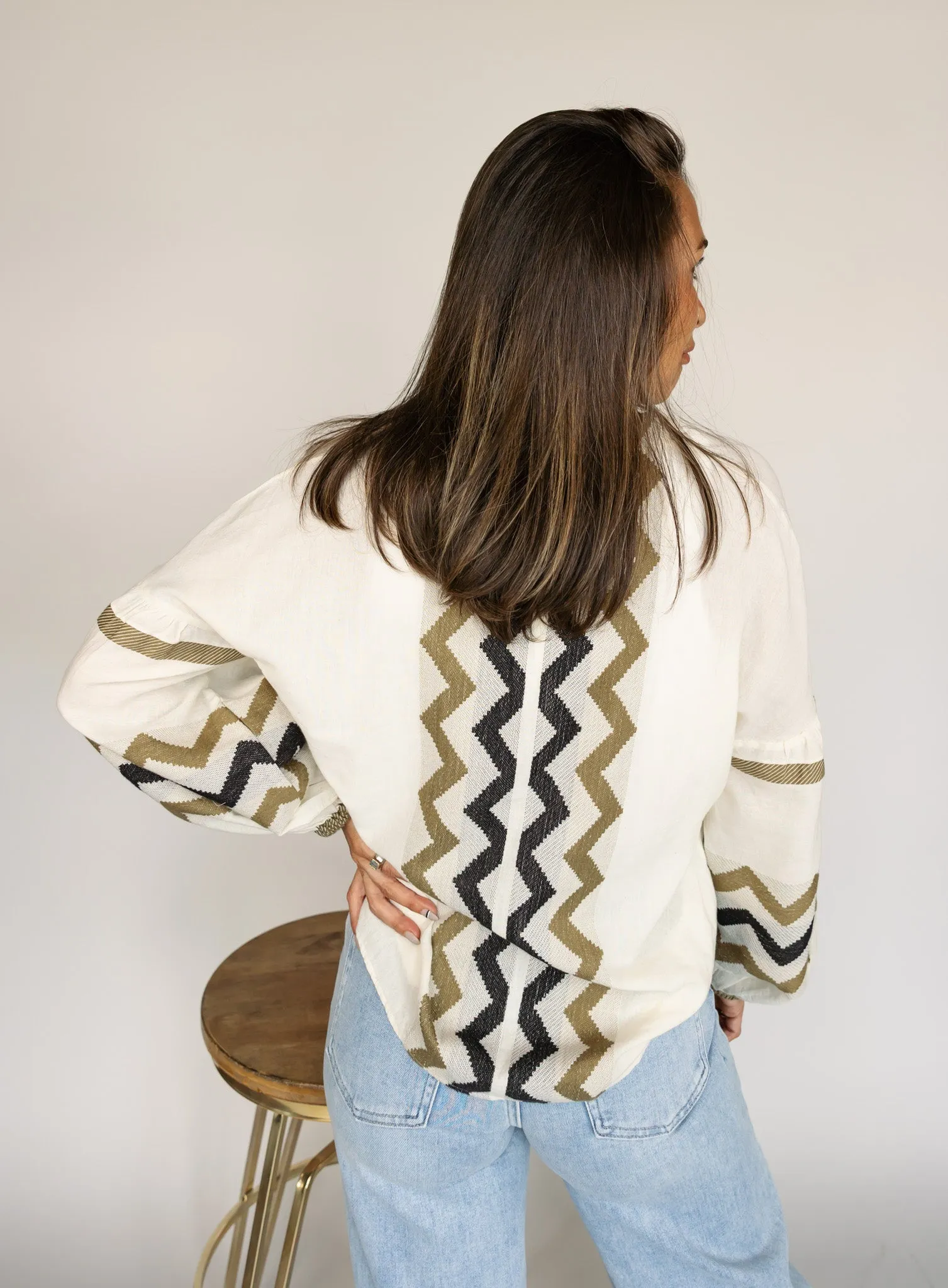 Joanna Stitched Blouse