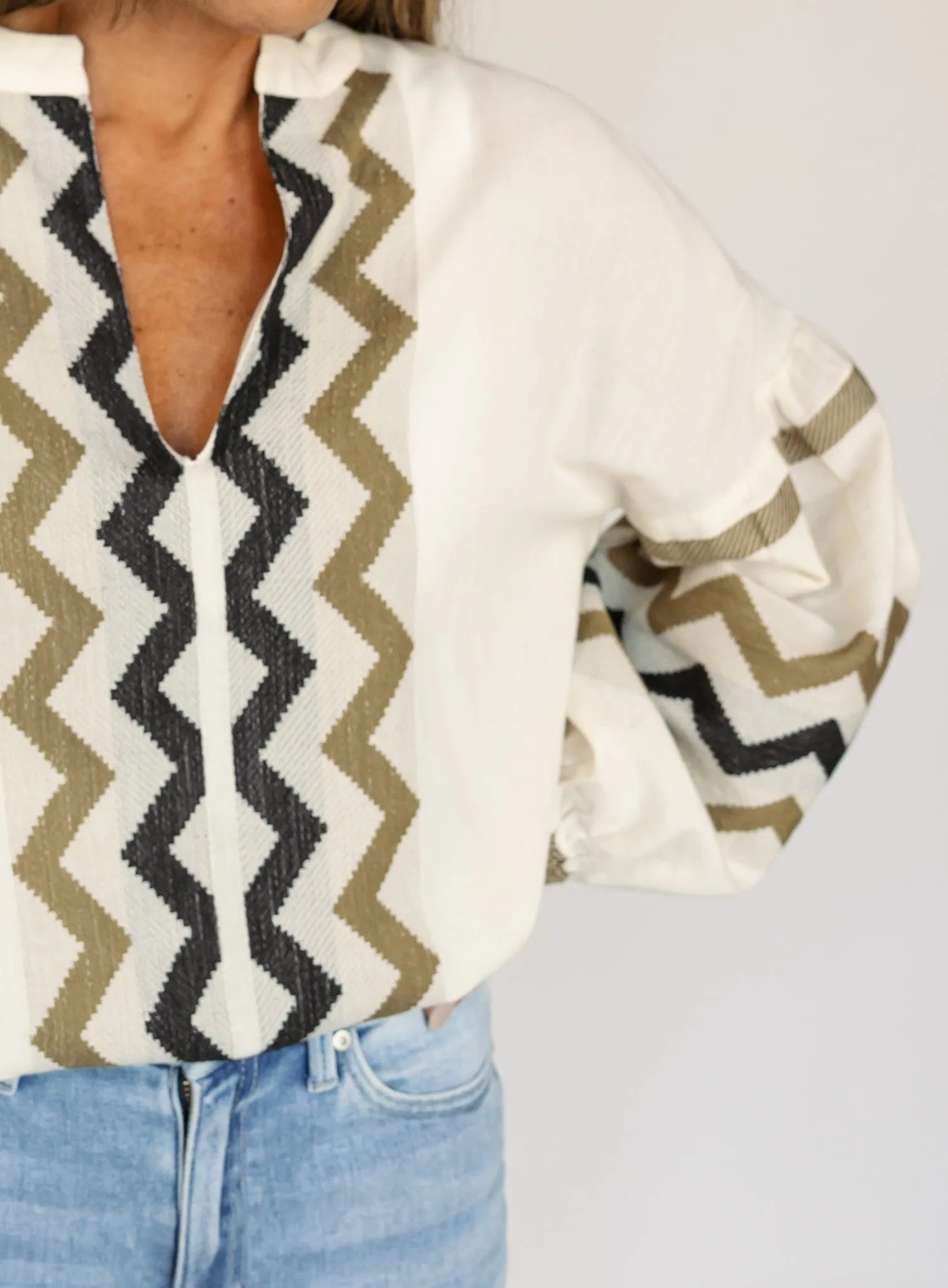 Joanna Stitched Blouse