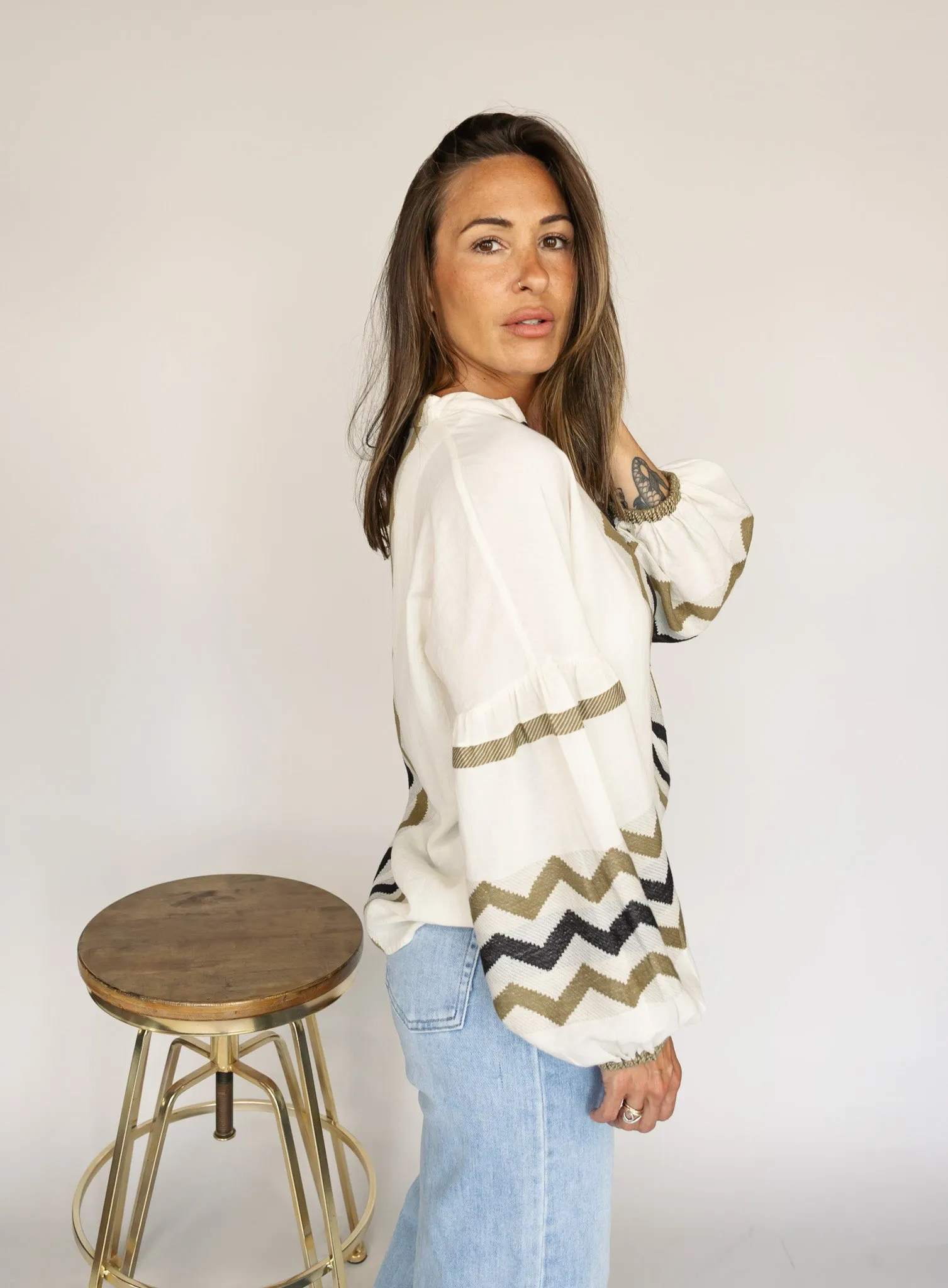 Joanna Stitched Blouse