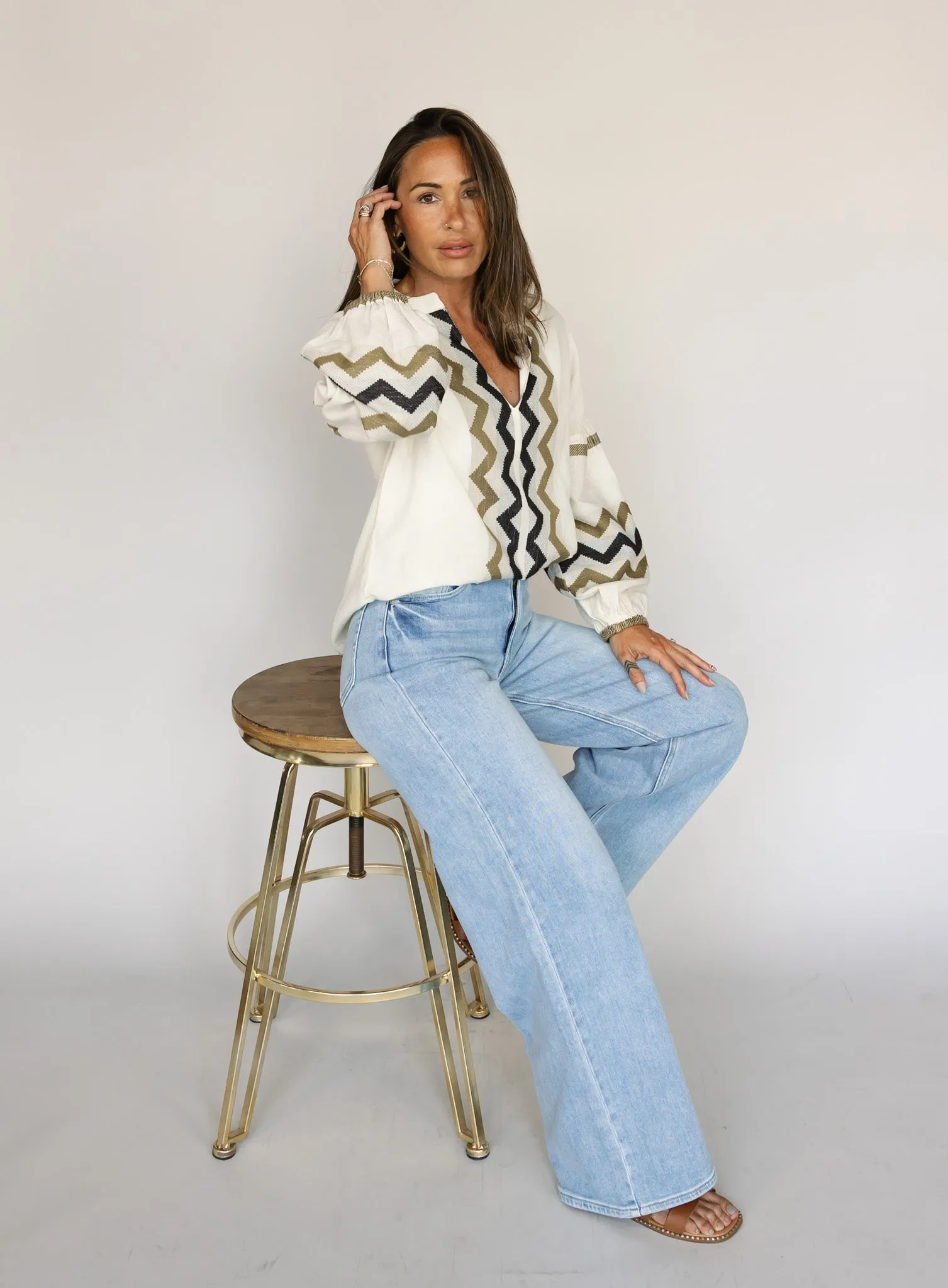 Joanna Stitched Blouse