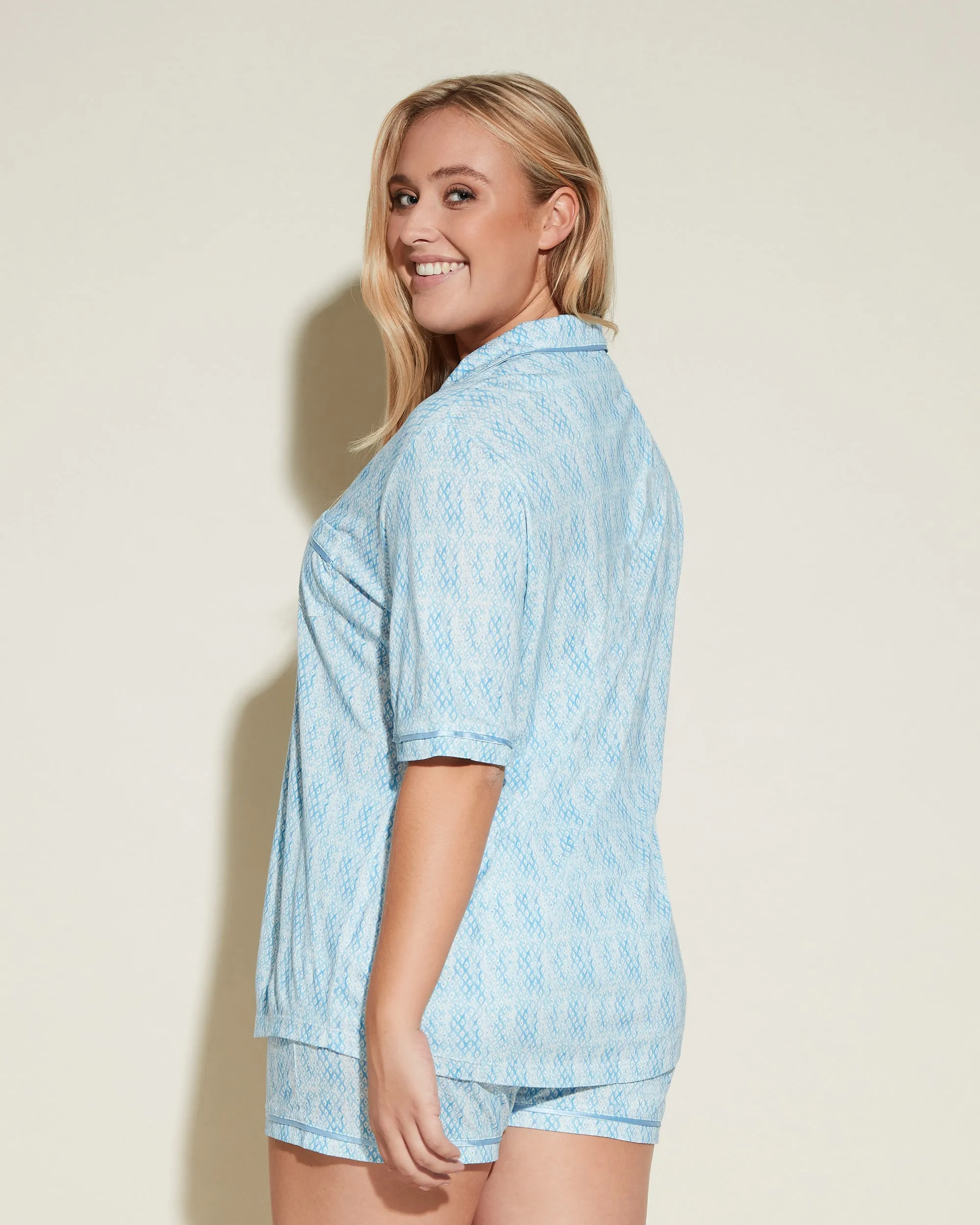 Kurzärmeliges Top & Boxer Pyjama-Set