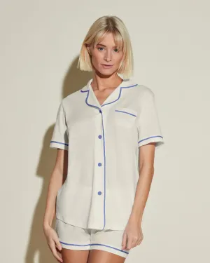 Kurzärmeliges Top & Boxer Pyjama-Set