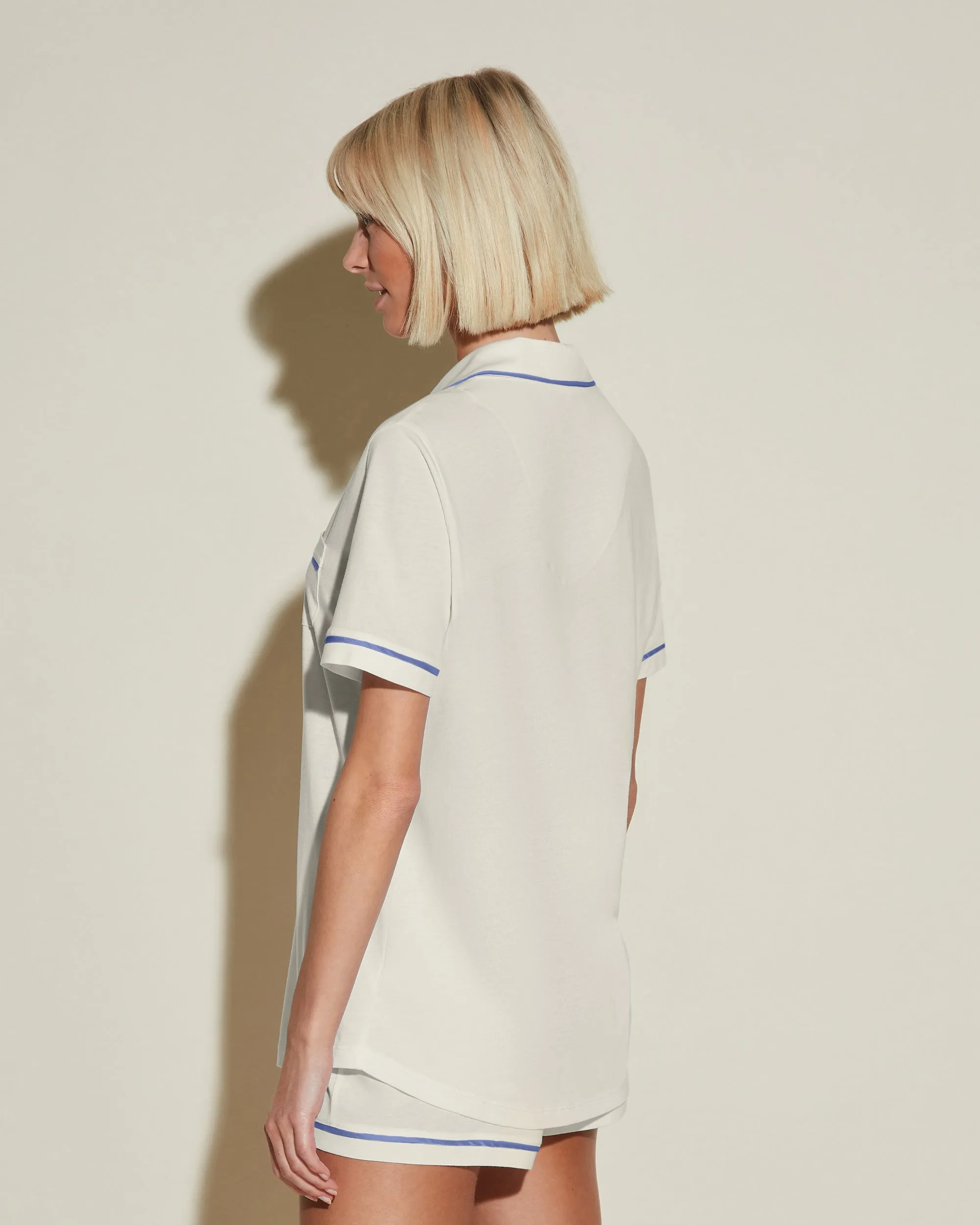 Kurzärmeliges Top & Boxer Pyjama-Set