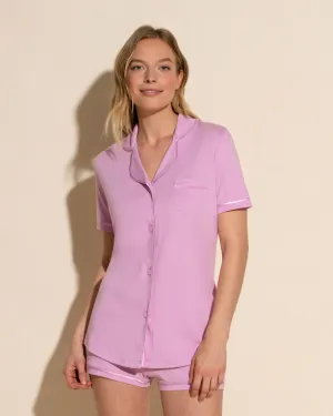 Kurzärmeliges Top & Boxer Pyjama-Set