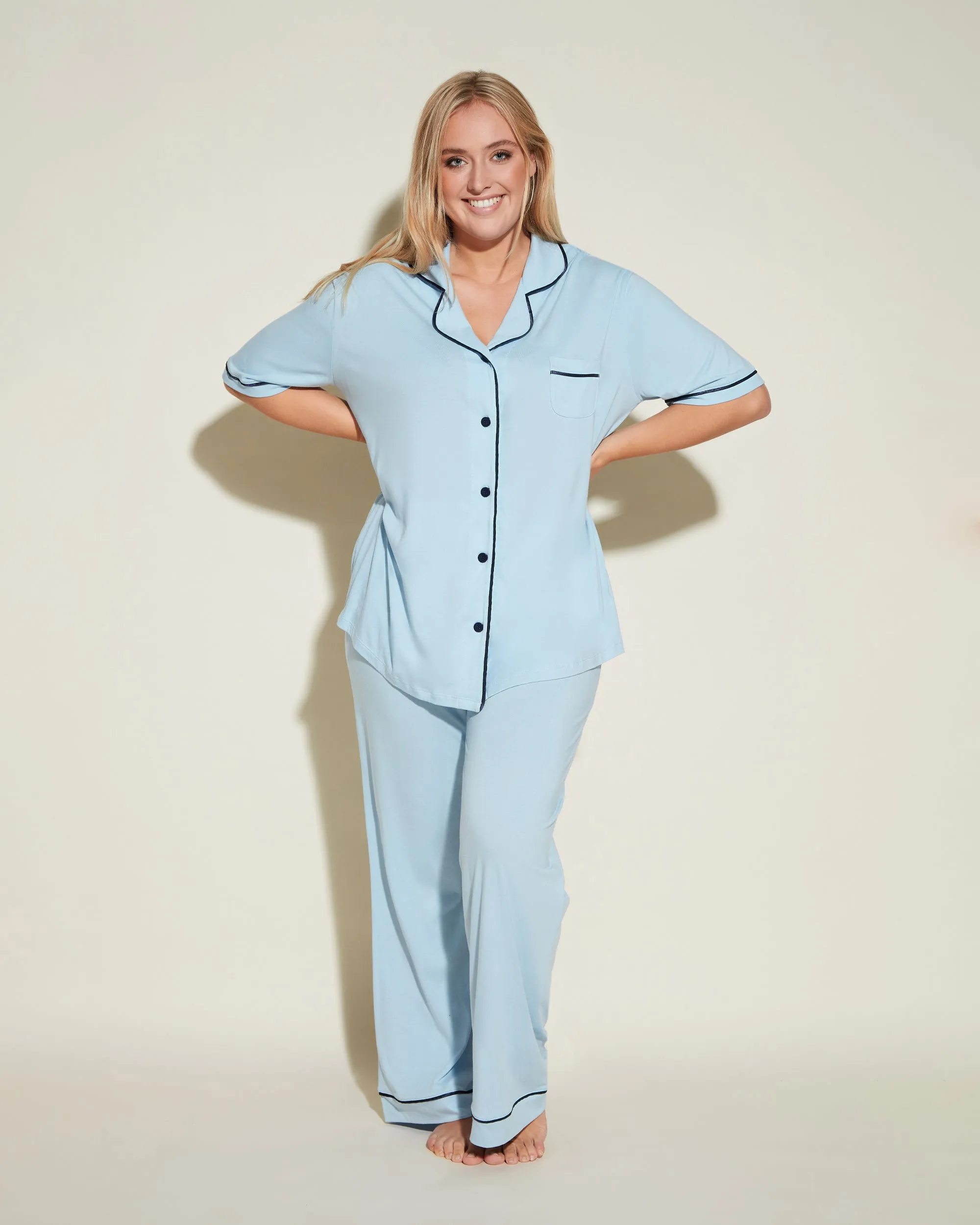 Kurzärmeliges Top & Hose Pyjama-Set